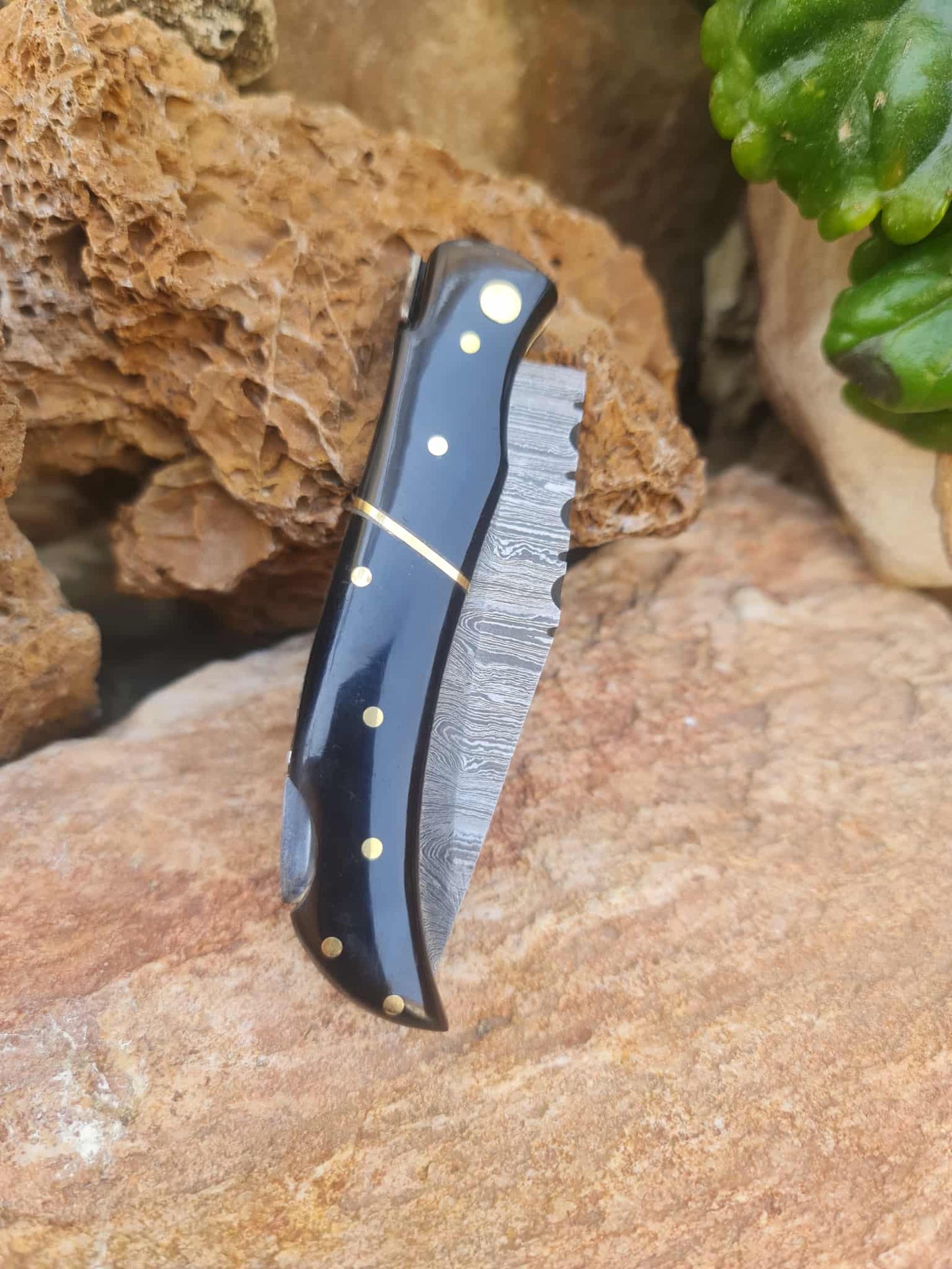 Handmade 19cm Laguiole Élite with Damascus Steel & Buffalo horn
