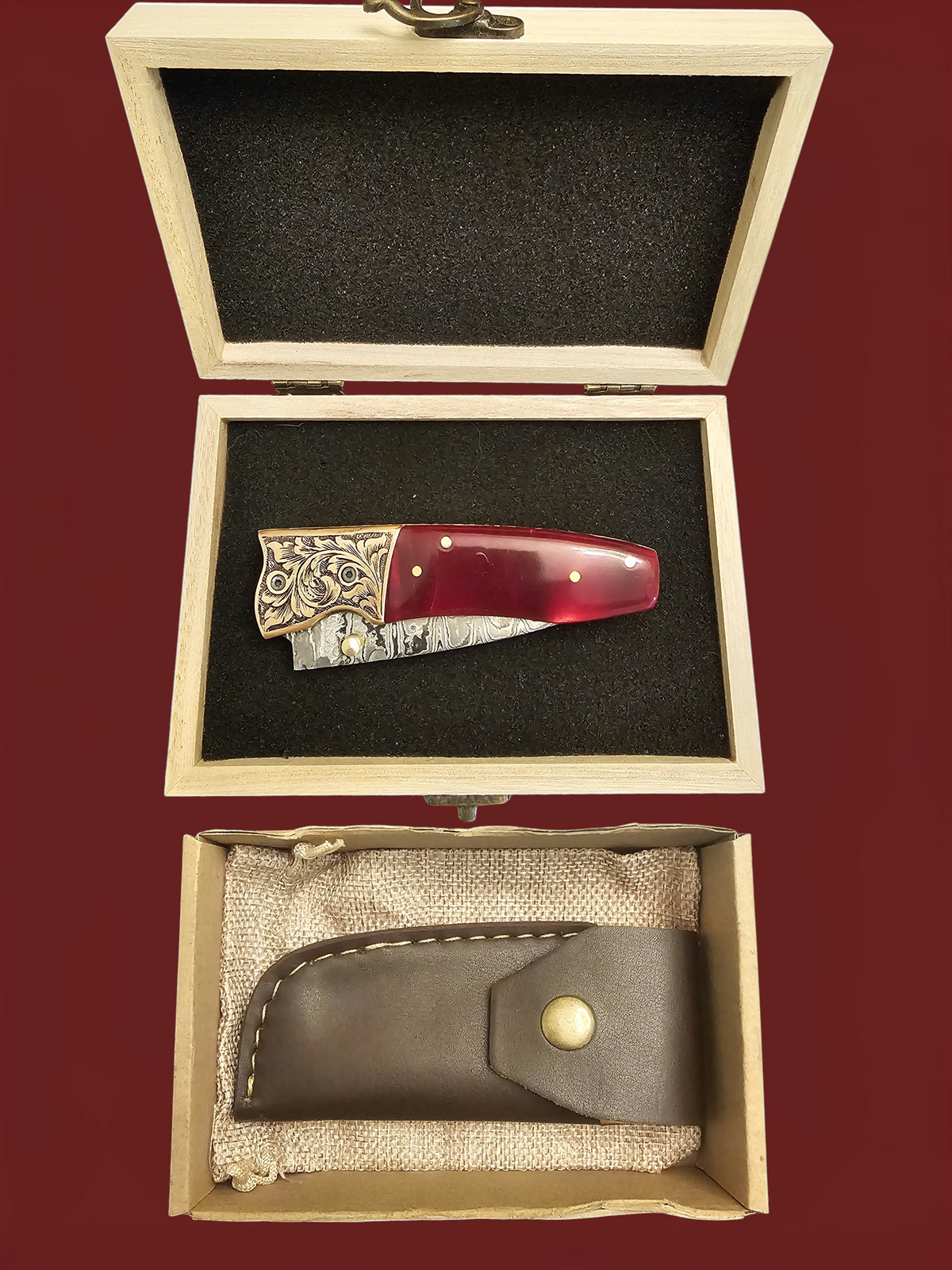 F148 - GP-CY2 | 2026 Stainless Damascus Steel & Resin