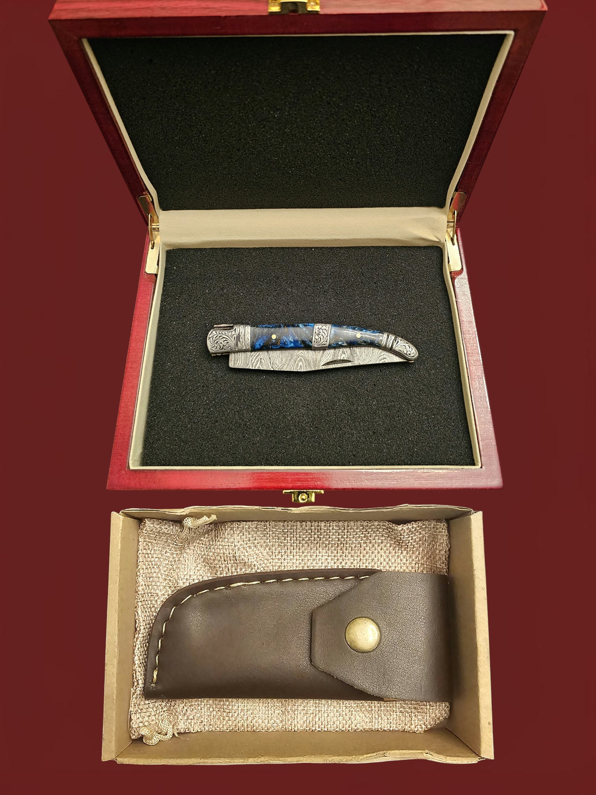 F143 Laguiole Art Edition - Damascus Steel & Resin