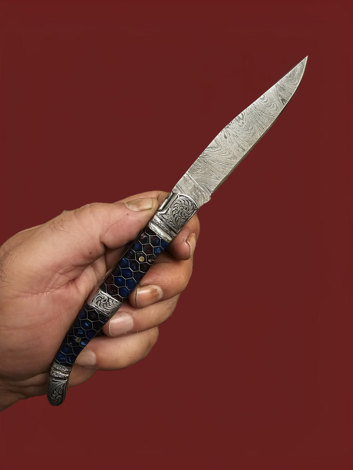 F142 Laguiole Art Edition - Damascus Steel & Resin