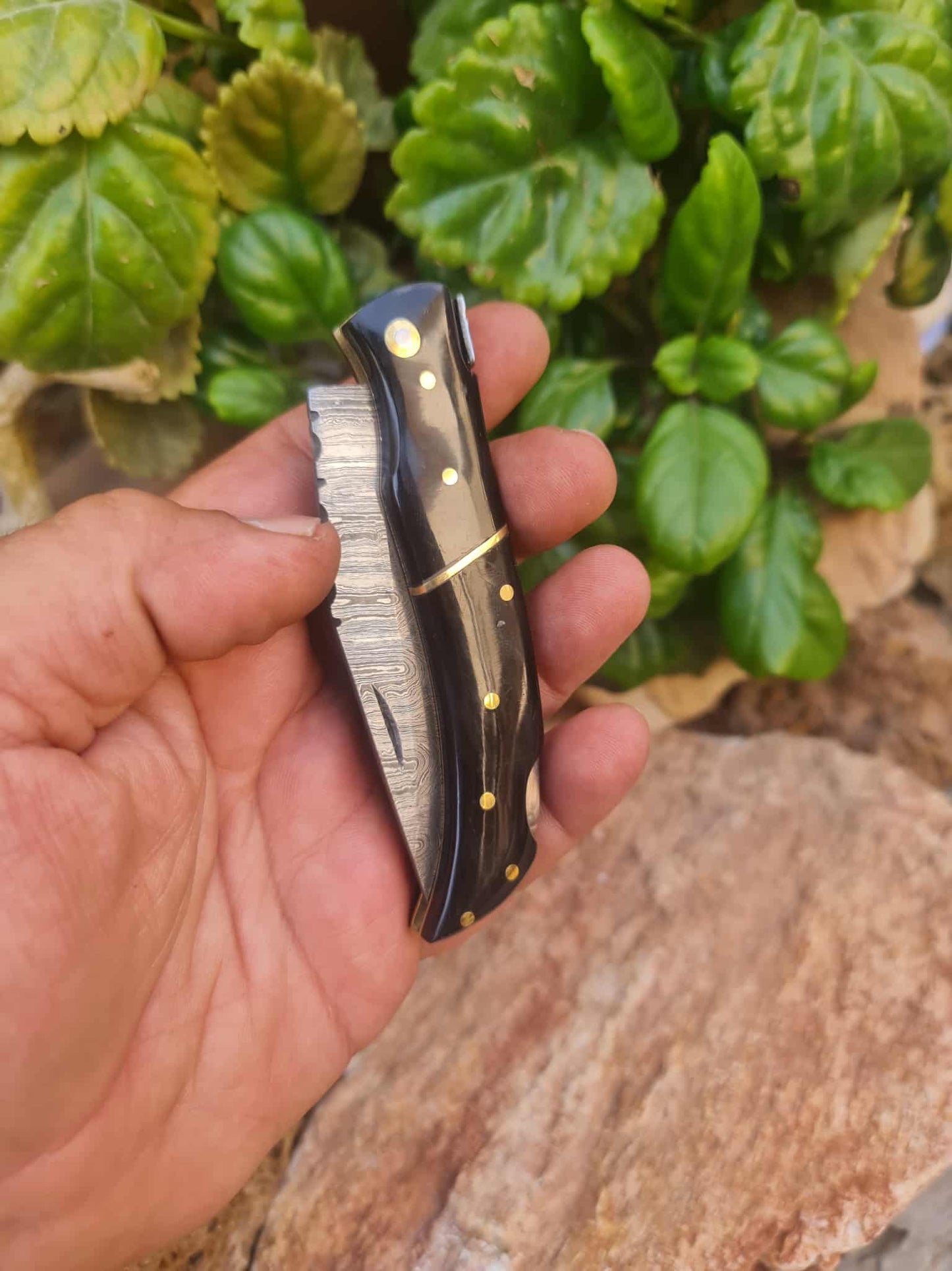 Handmade 19cm Laguiole Élite with Damascus Steel & Buffalo horn