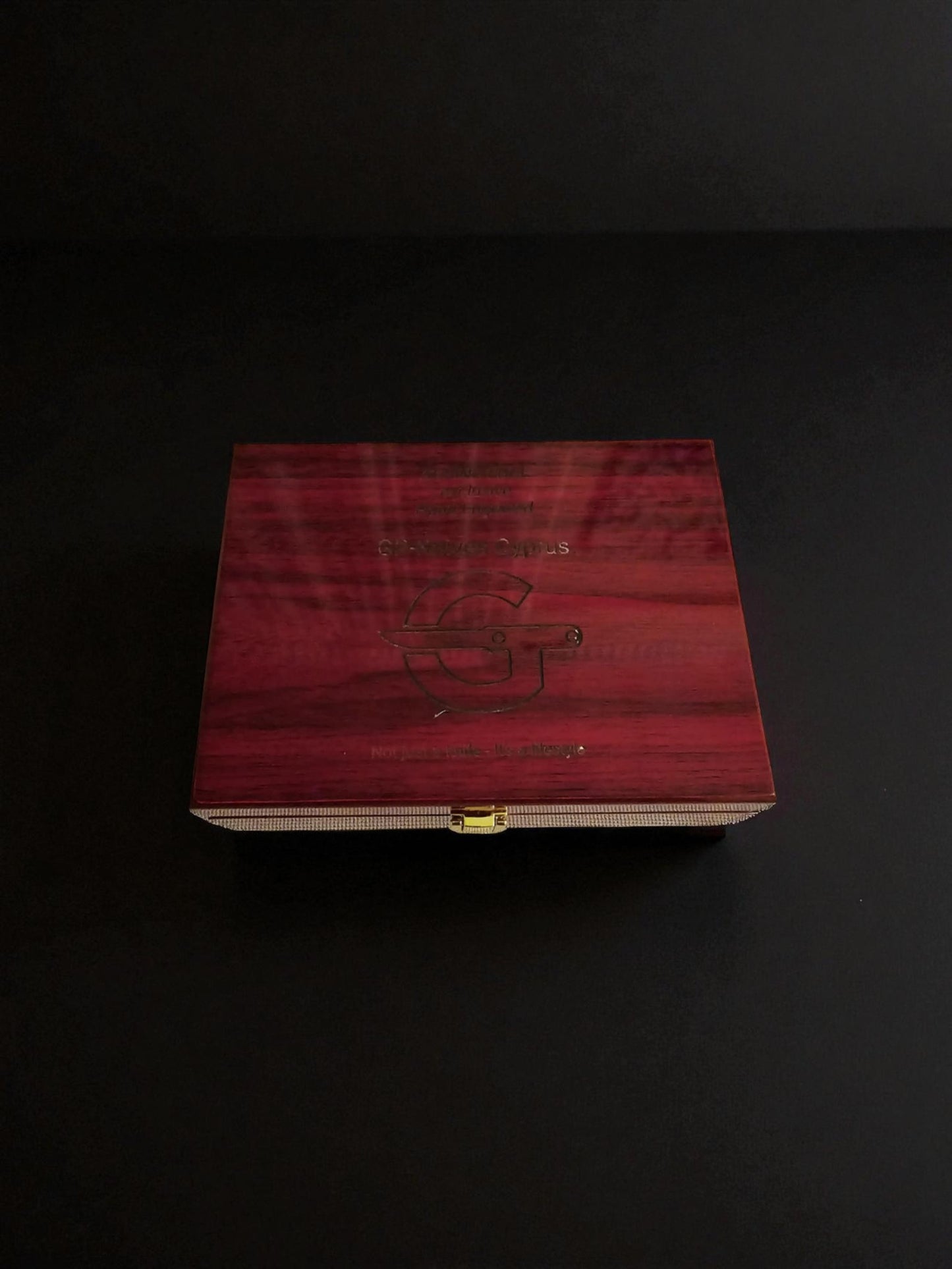 S114G – Handmade Tanto EDC + Leather Sheath & Premium Wooden Gift Box