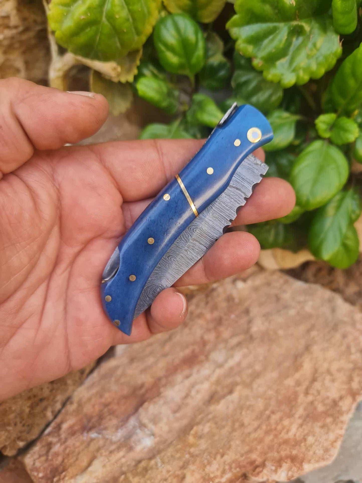 Handmade 19cm Laguiole Élite with Damascus Steel & Stabilized Camel Bone