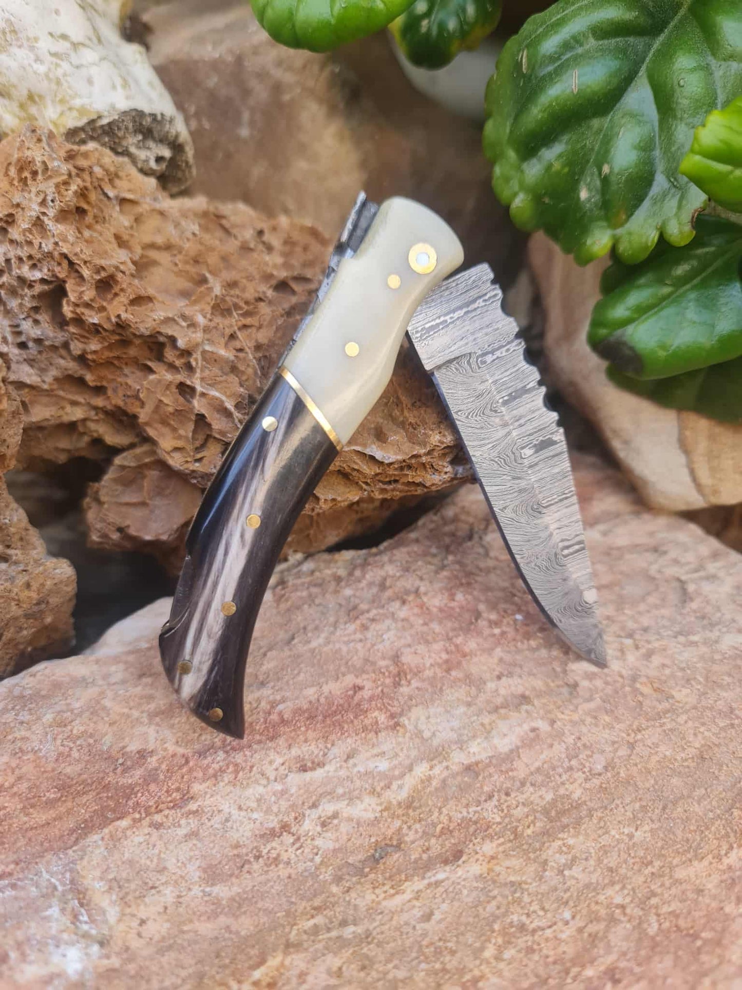Handmade 19cm Laguiole Élite with Damascus Steel & Buffalo horn