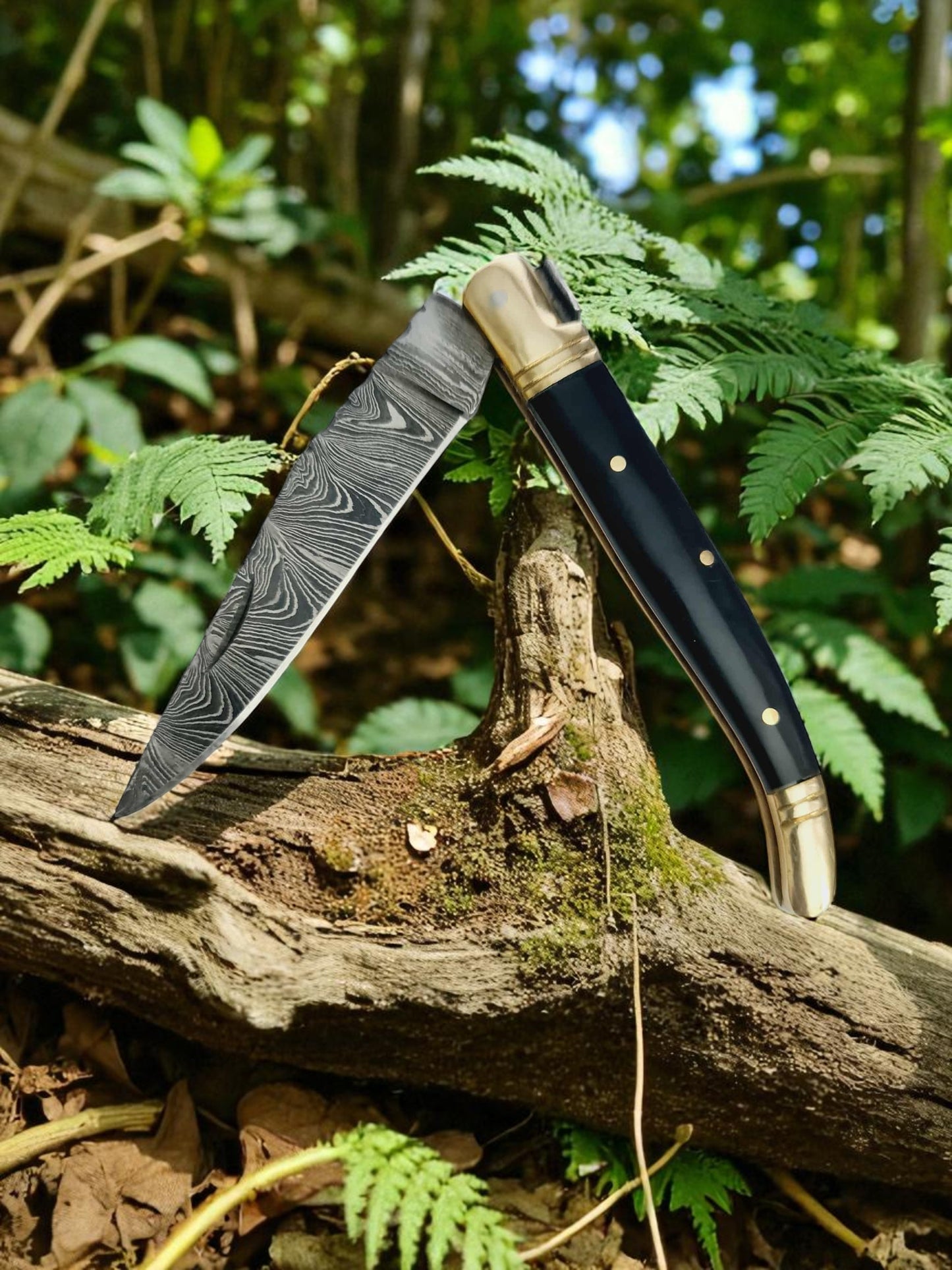 A119 Handmade Laguiole Classique - Damascus Steel & Buffalo Horn