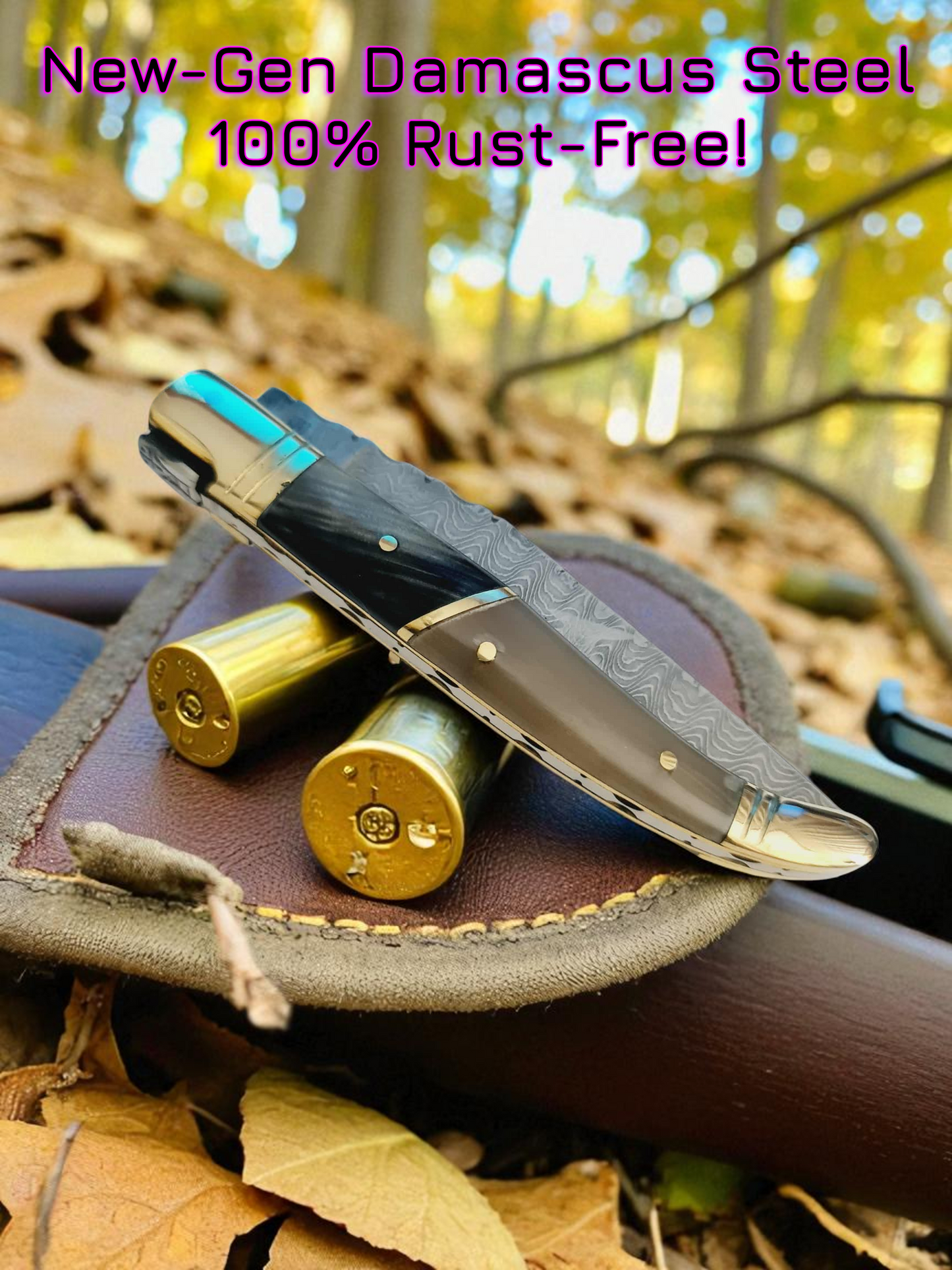 A159 Handmade Laguiole Classique - New-Gen Damascus Steel & African Buffalo Horn