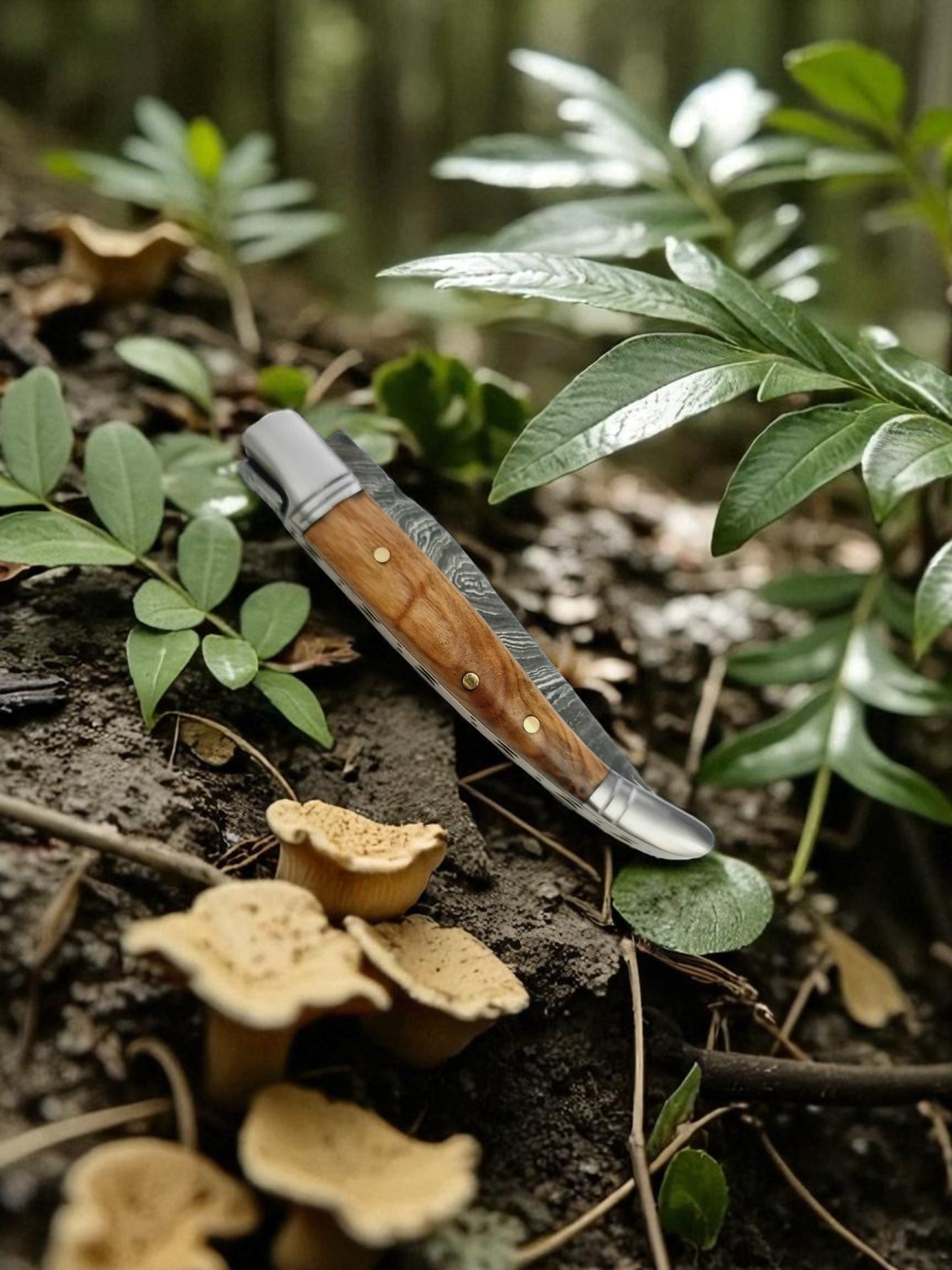 A160 Handmade Laguiole Petit - Damascus Steel & Olive Wood