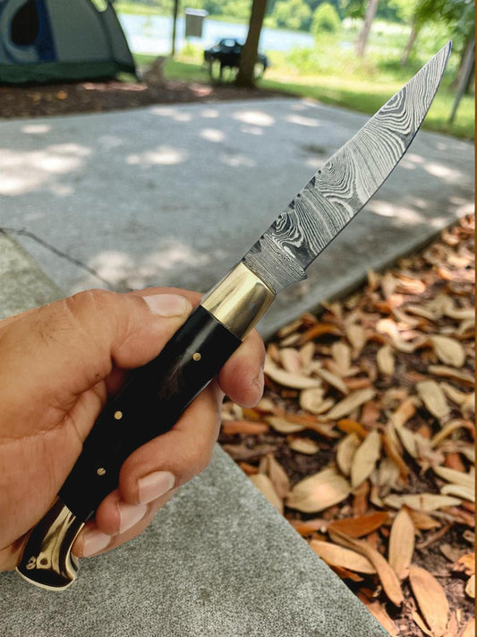 B136 Handmade Resolza Pattadese - Damascus Steel & Buffalo Horn