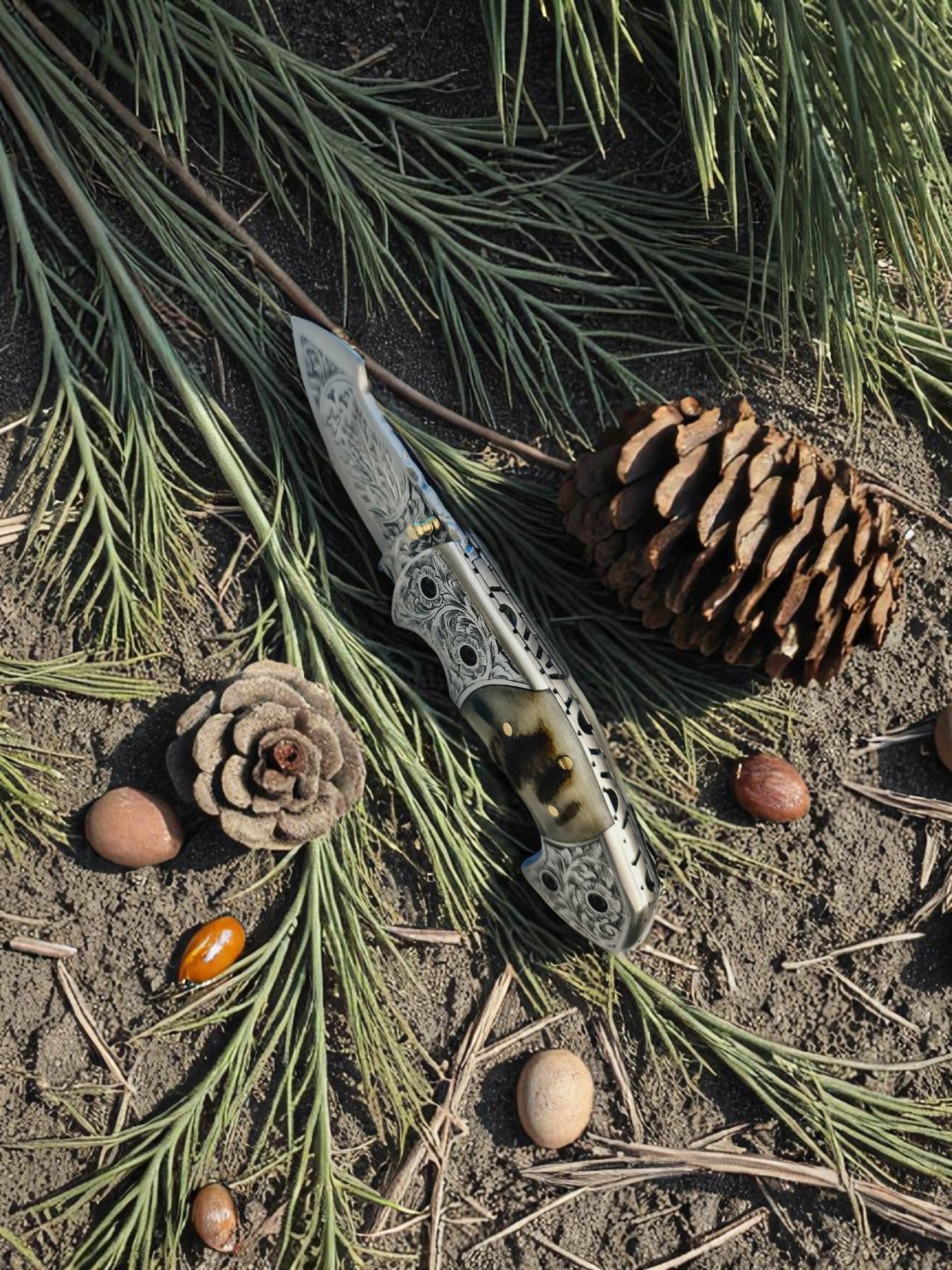 S125 Handmade Exclusive EDC - 420 Stainless Steel & Wild Mouflon Horn