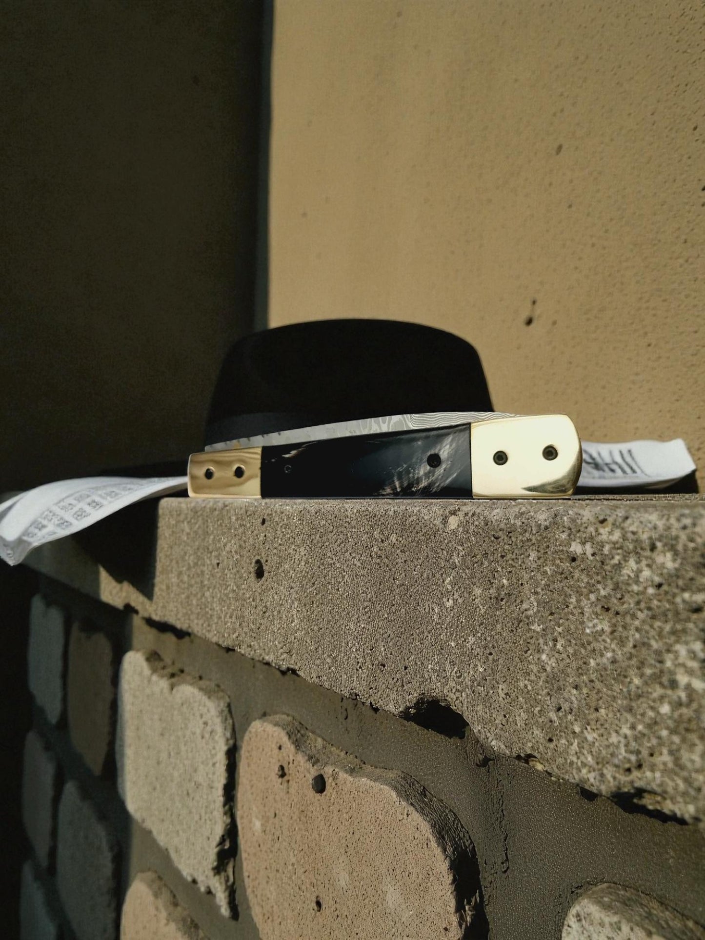 S174 Handmade Stiletto - New-Gen Damascus Steel (Rust Free) & Buffalo Horn