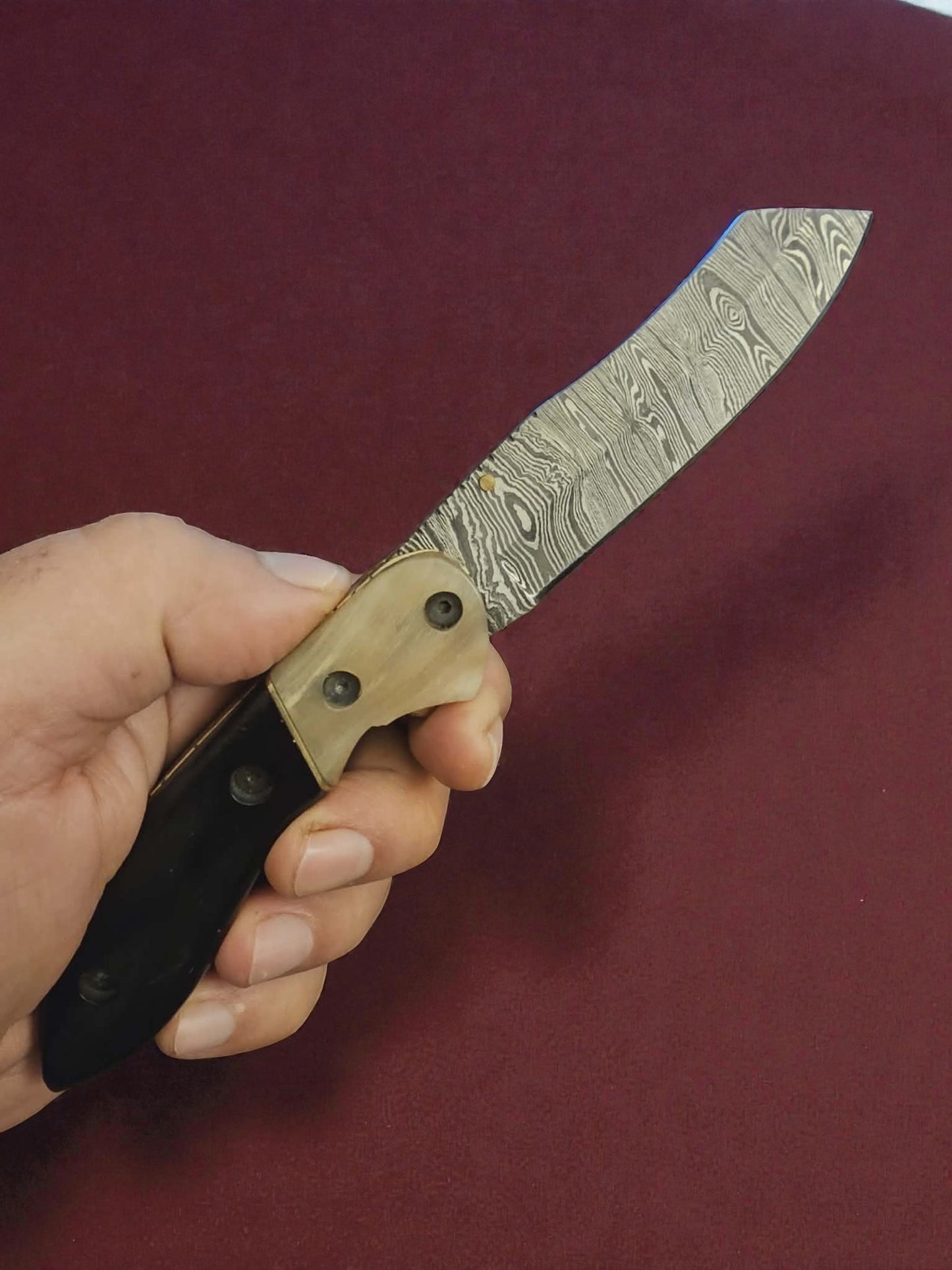 F055 DAO - Damascus Steel & Horn
