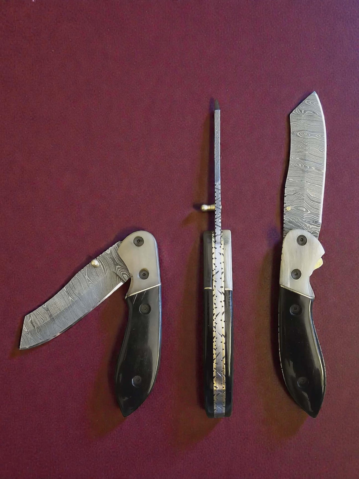 F055 DAO - Damascus Steel & Horn