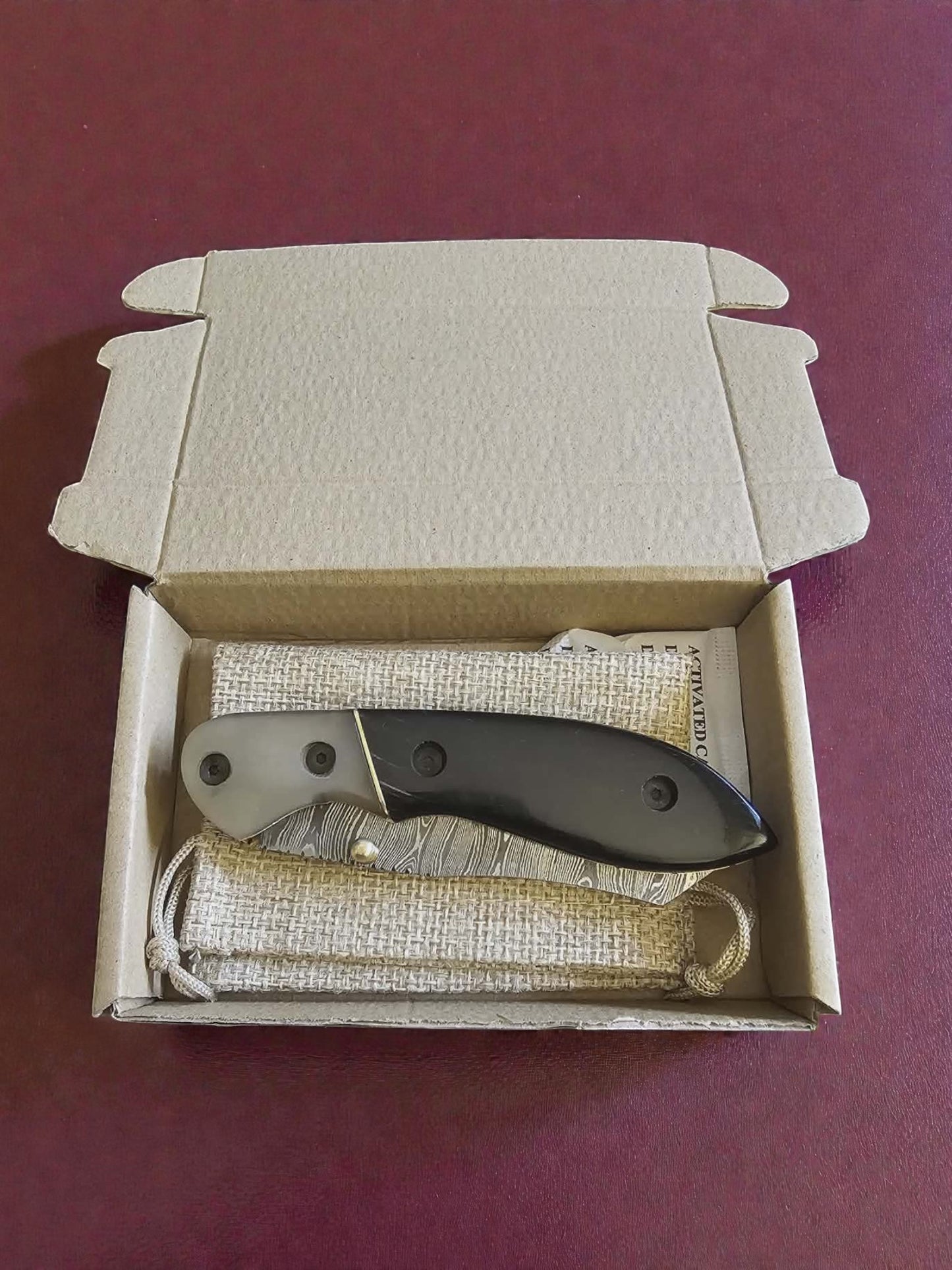 F055 DAO - Damascus Steel & Horn