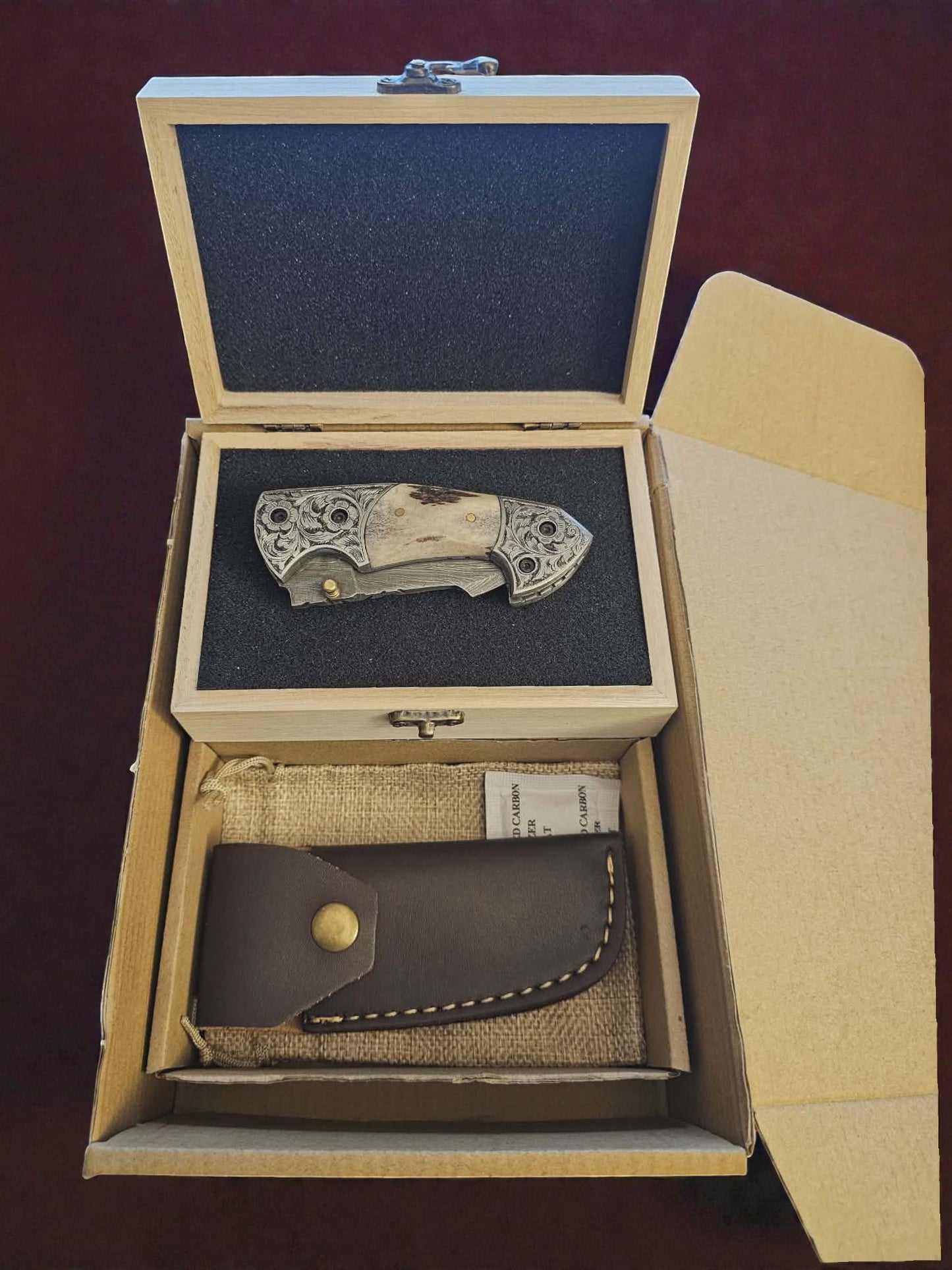 F066 Stalwart - Damascus Steel & Horn