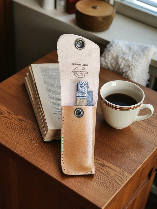 Z006 Affordable Leather Sheath for Small Folding & Laguiole Knives