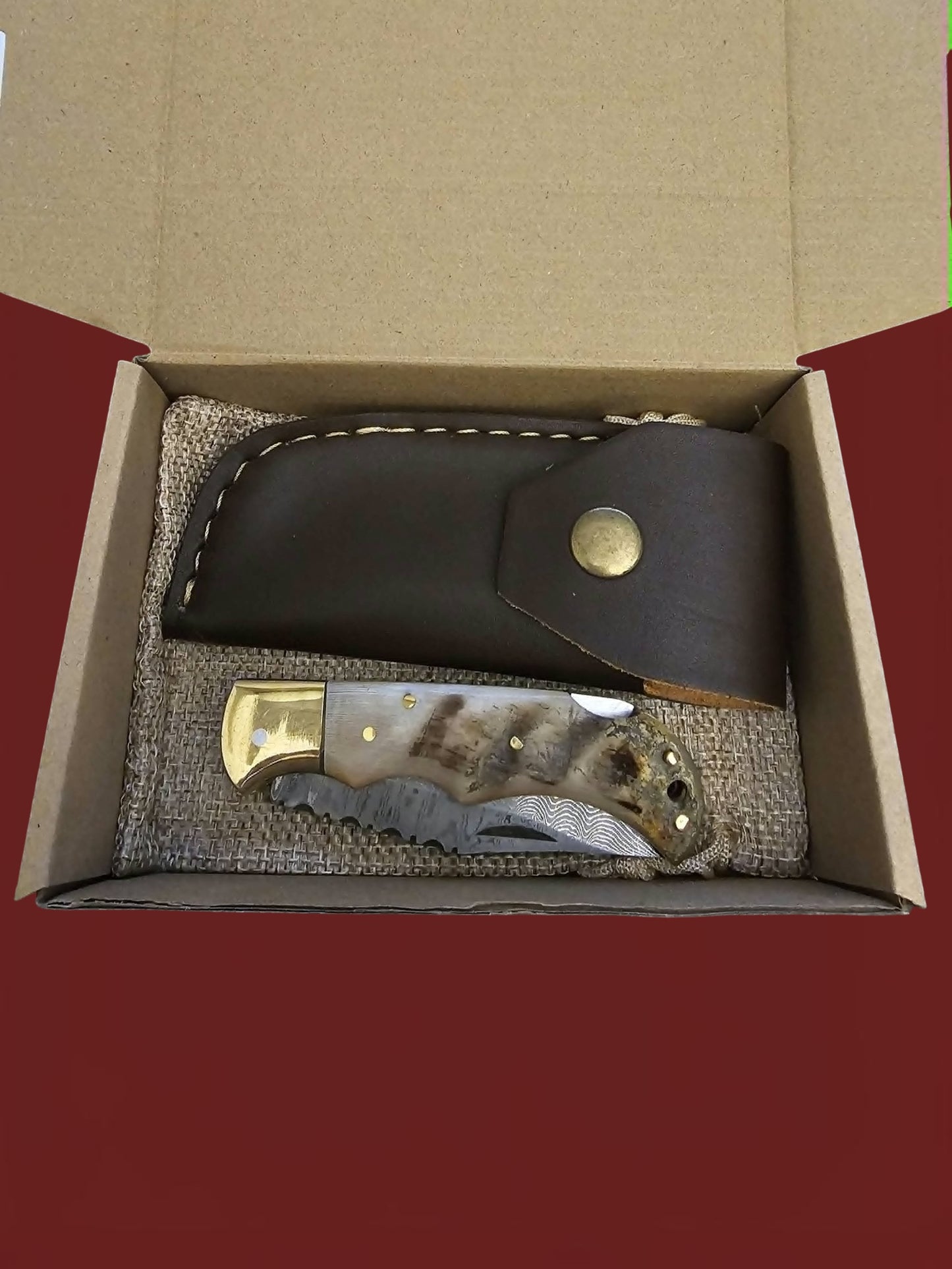 F075 - Tsiakkoui - Stainless Damascus & Horn