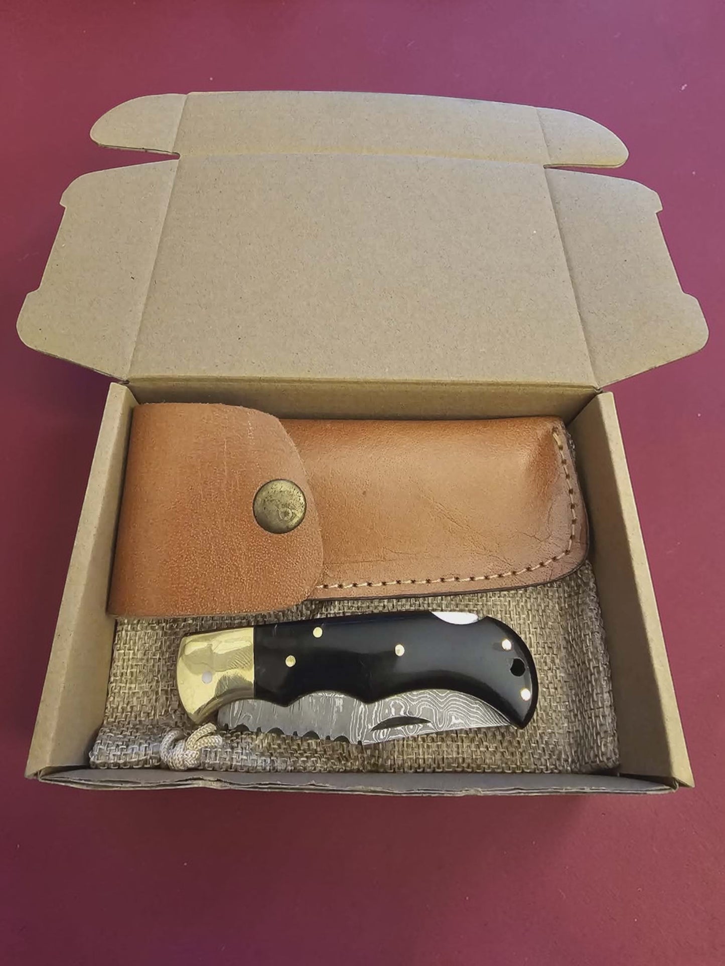 F076 Tsiakkoui Stainless Damascus & Horn