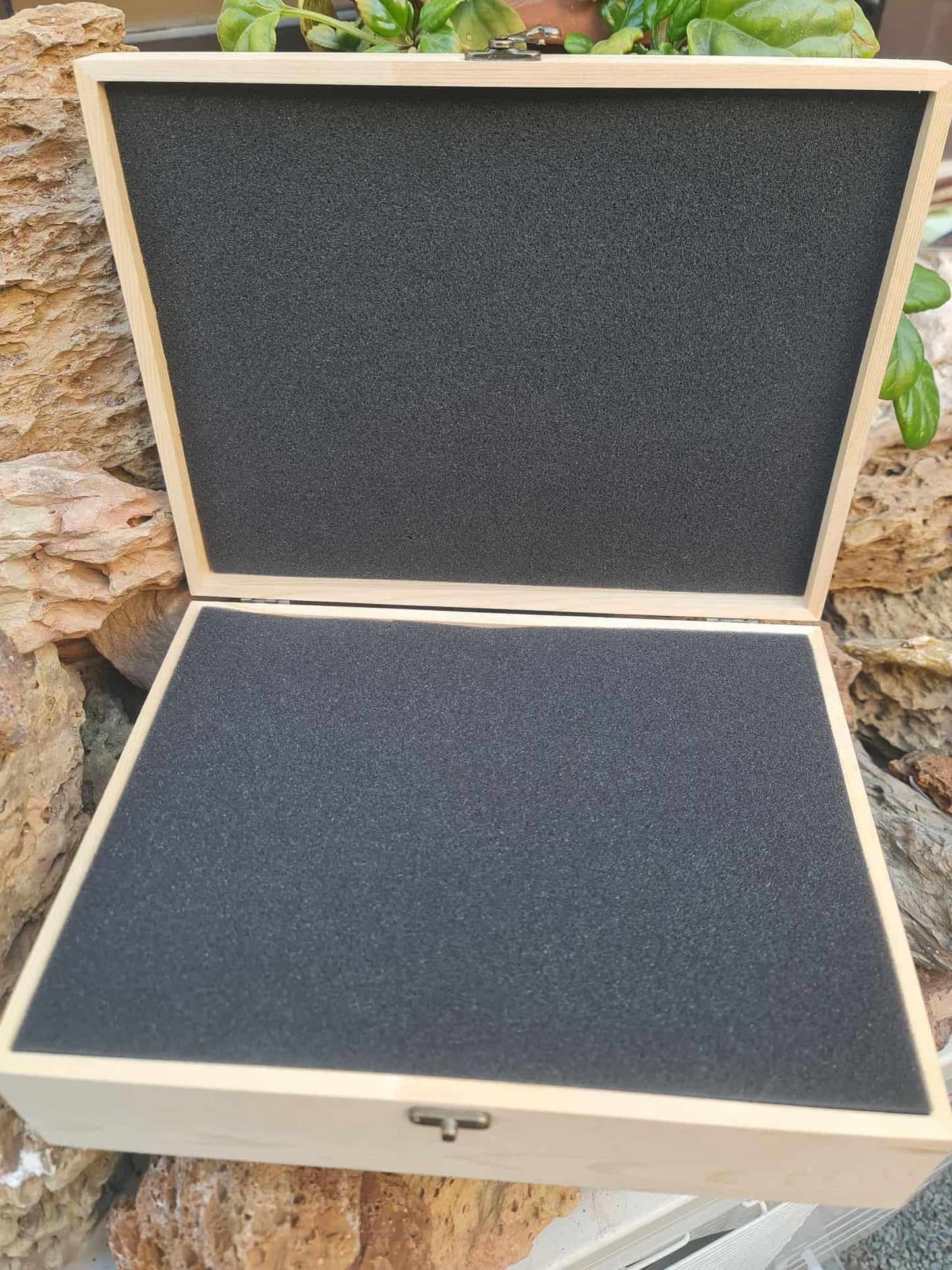 Wooden Gift Box with EVA Foam for Fixed Blade Knives with Sheath