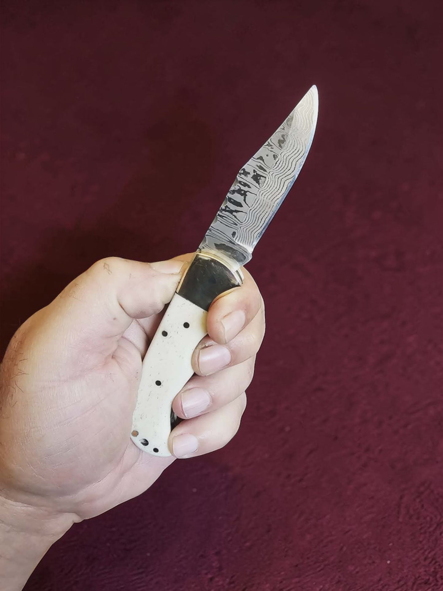 F073 - Χειροποίητο Tsiakkoui από Δαμασκηνό ατσάλι νέας γενιάς (ανοξείδωτο) & Κόκκαλο καμήλας