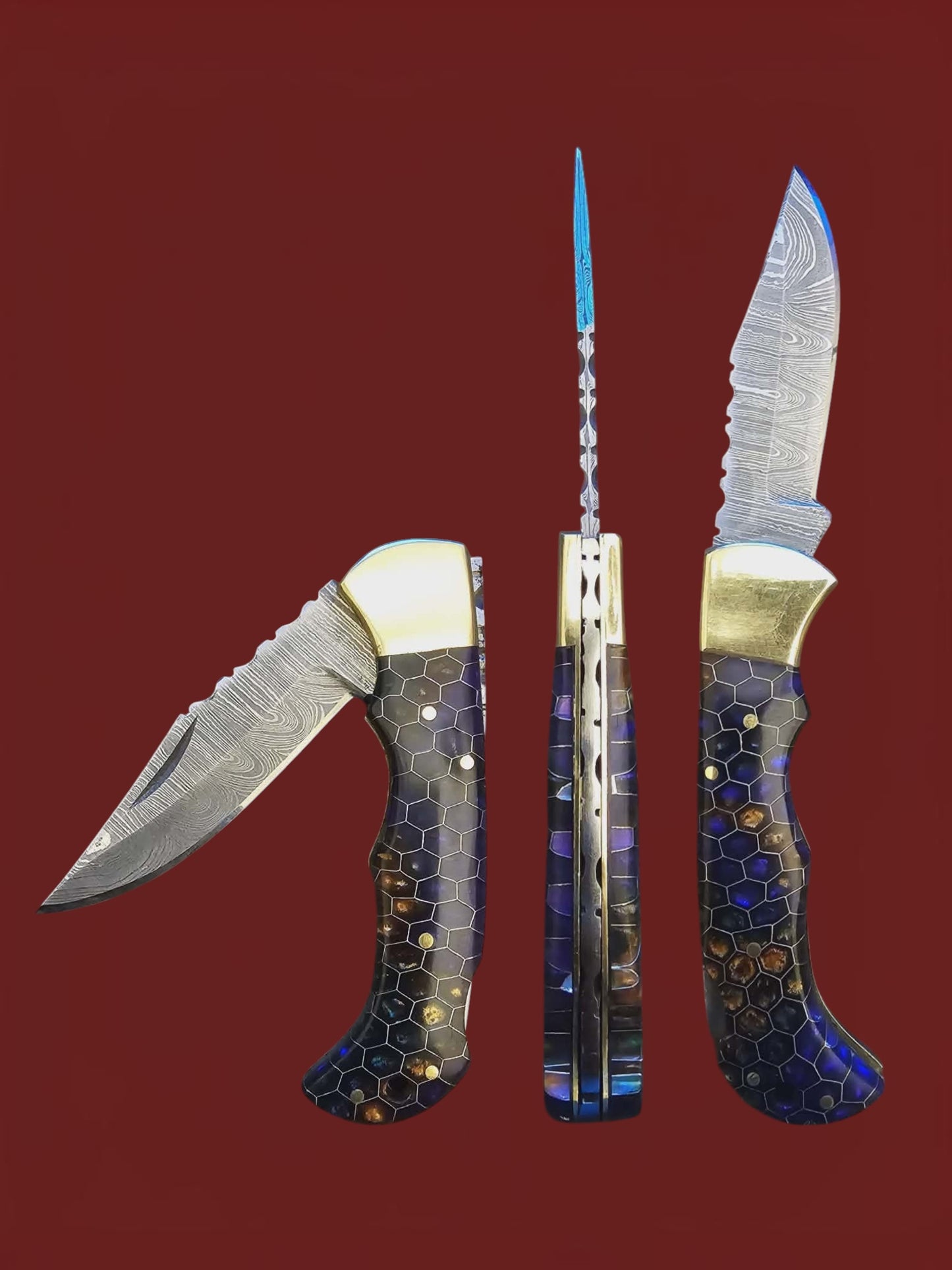 F110 Tsiakkoui - Damascus Steel & Resin