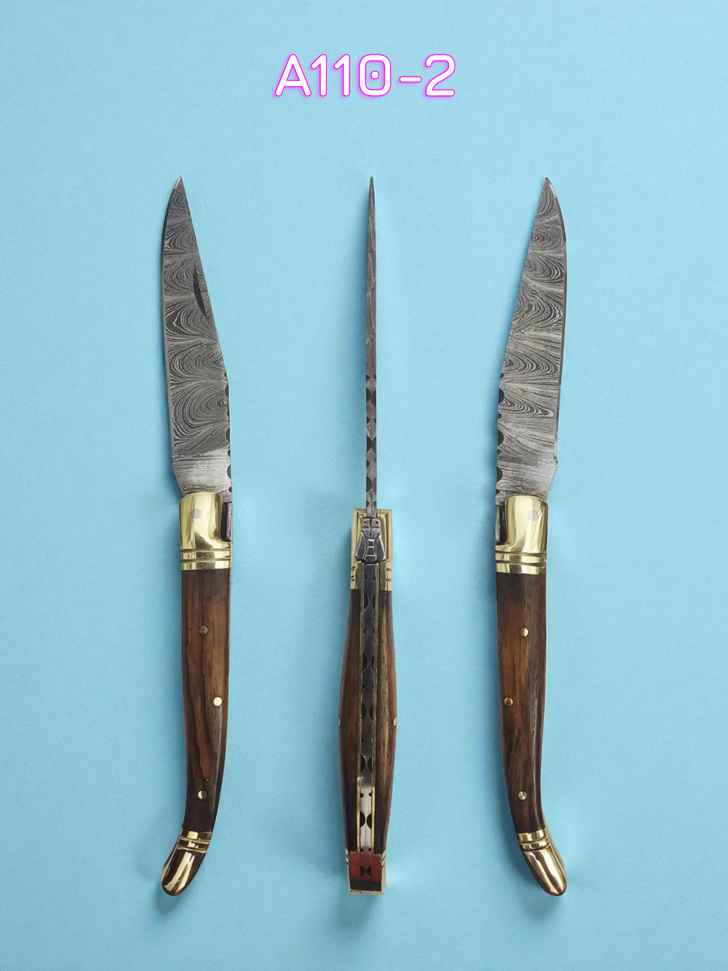 A110 Handmade Laguiole Classique - Damascus Steel & Walnut Wood