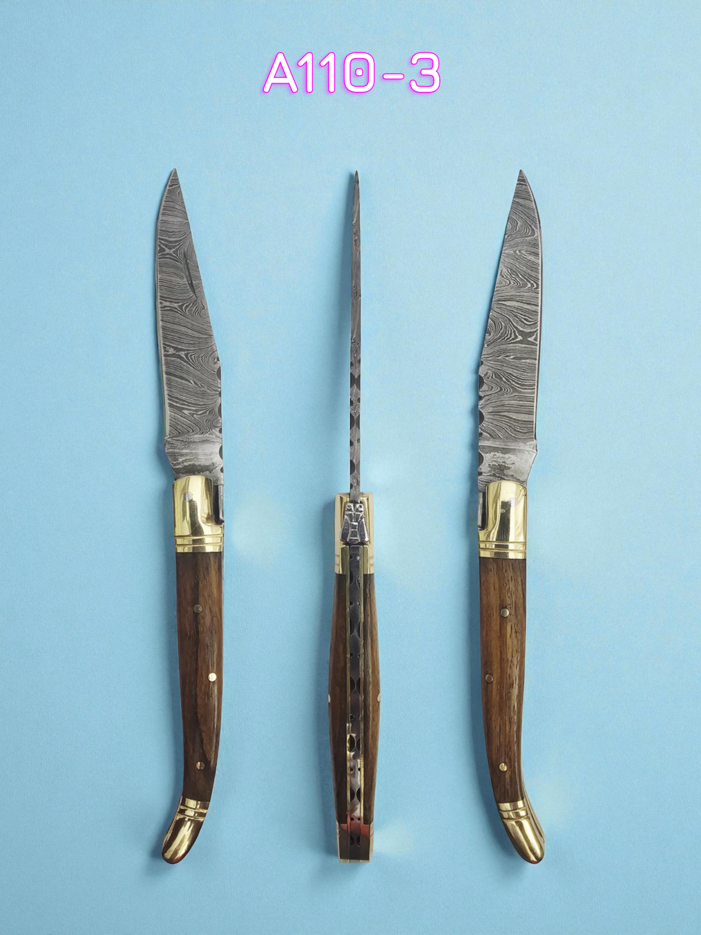 A110 Handmade Laguiole Classique - Damascus Steel & Walnut Wood