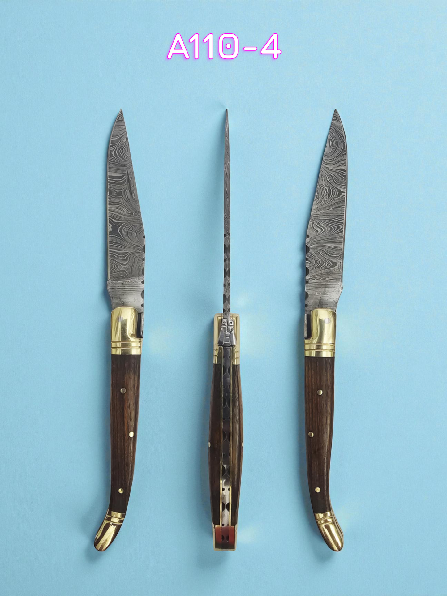 A110 Handmade Laguiole Classique - Damascus Steel & Walnut Wood