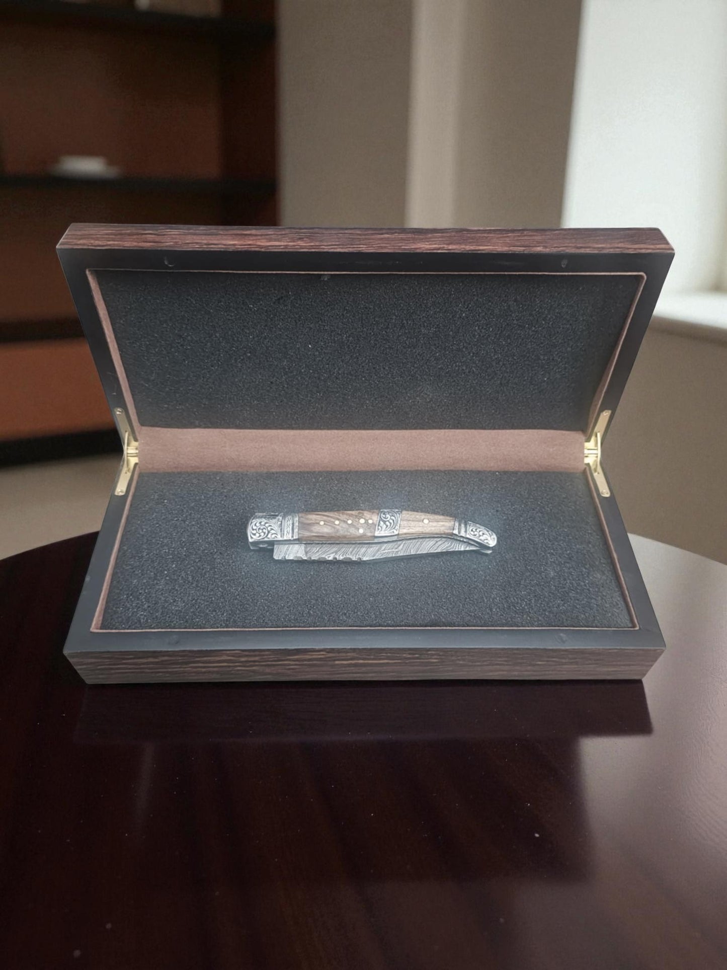 Z004 Premium Hand-Crafted Wooden Gift Box with EVA Foam (26×12×6 cm)