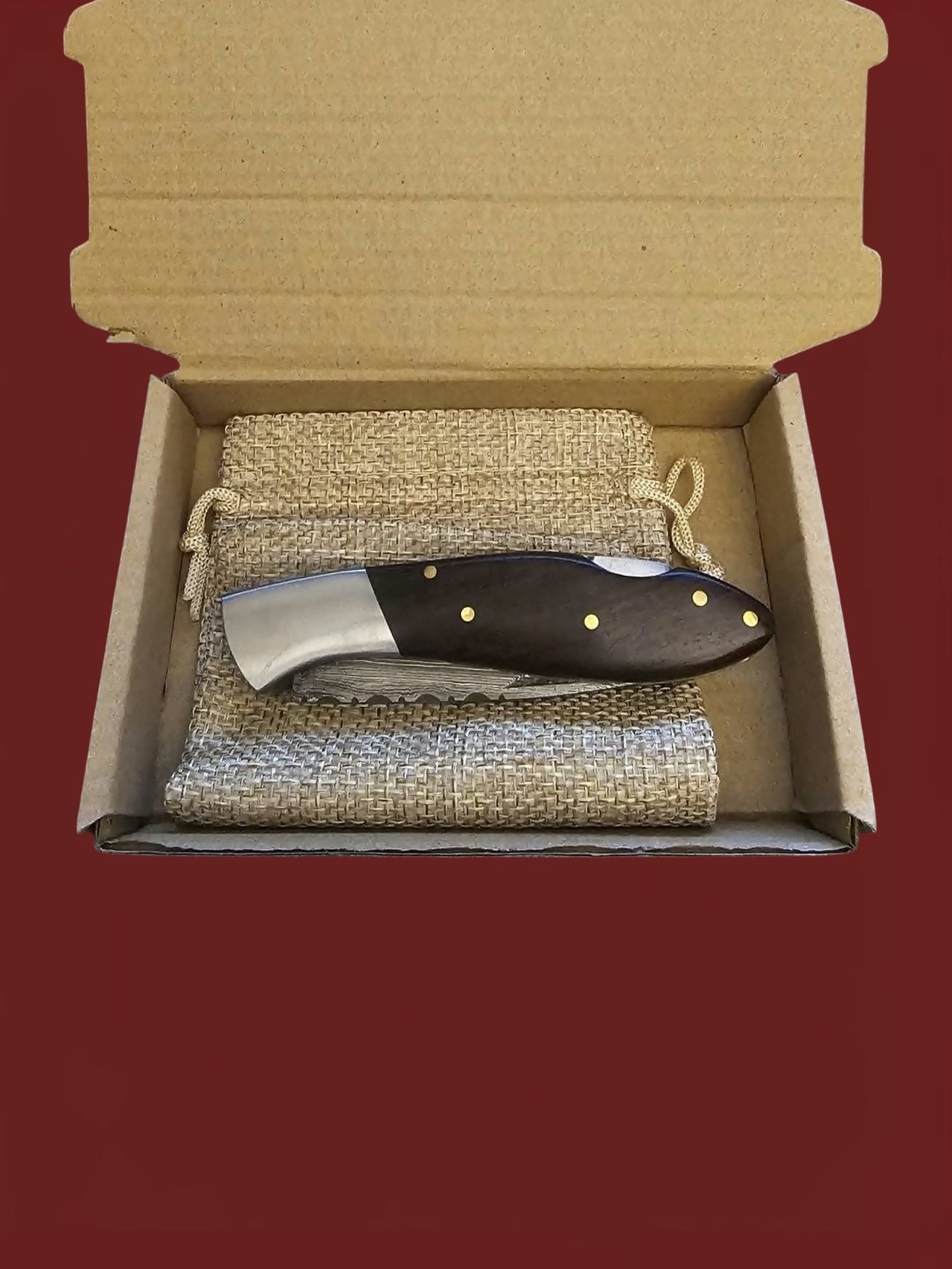 F123 Tsiakkoui - Damascus Steel & Wood