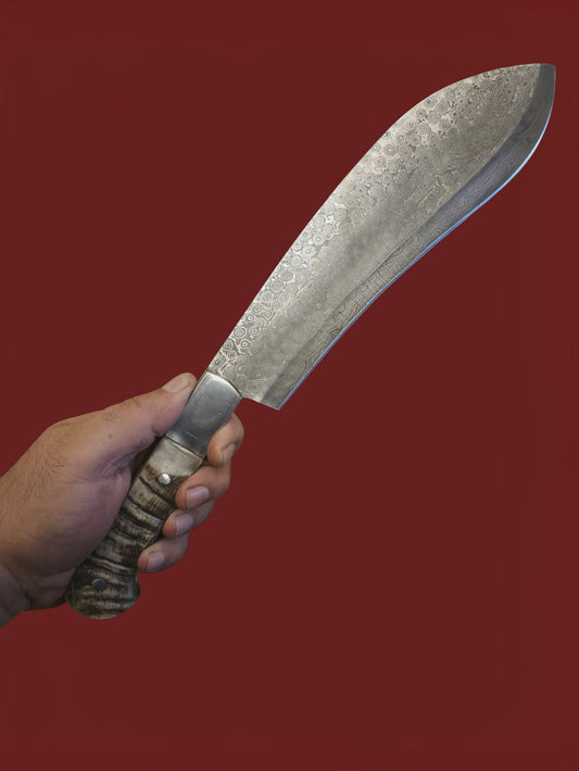 K012 Ppala - Damascus Steel & Horn