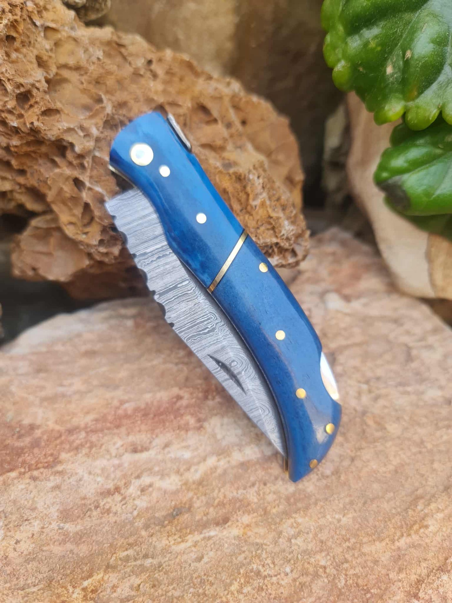 Handmade 19cm Laguiole Élite with Damascus Steel & Stabilized Camel Bone