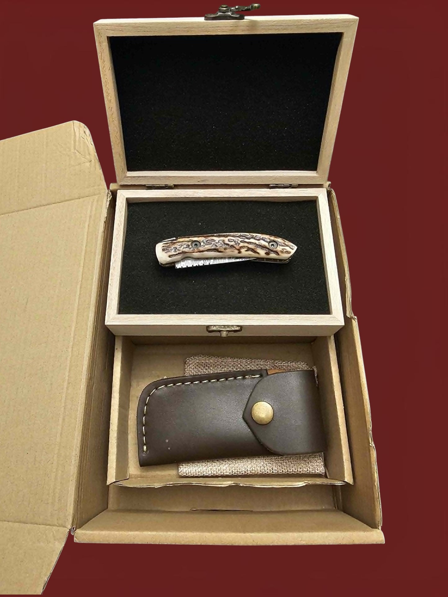F092 Laguiole de Poche - Stainless Damascus & Horn