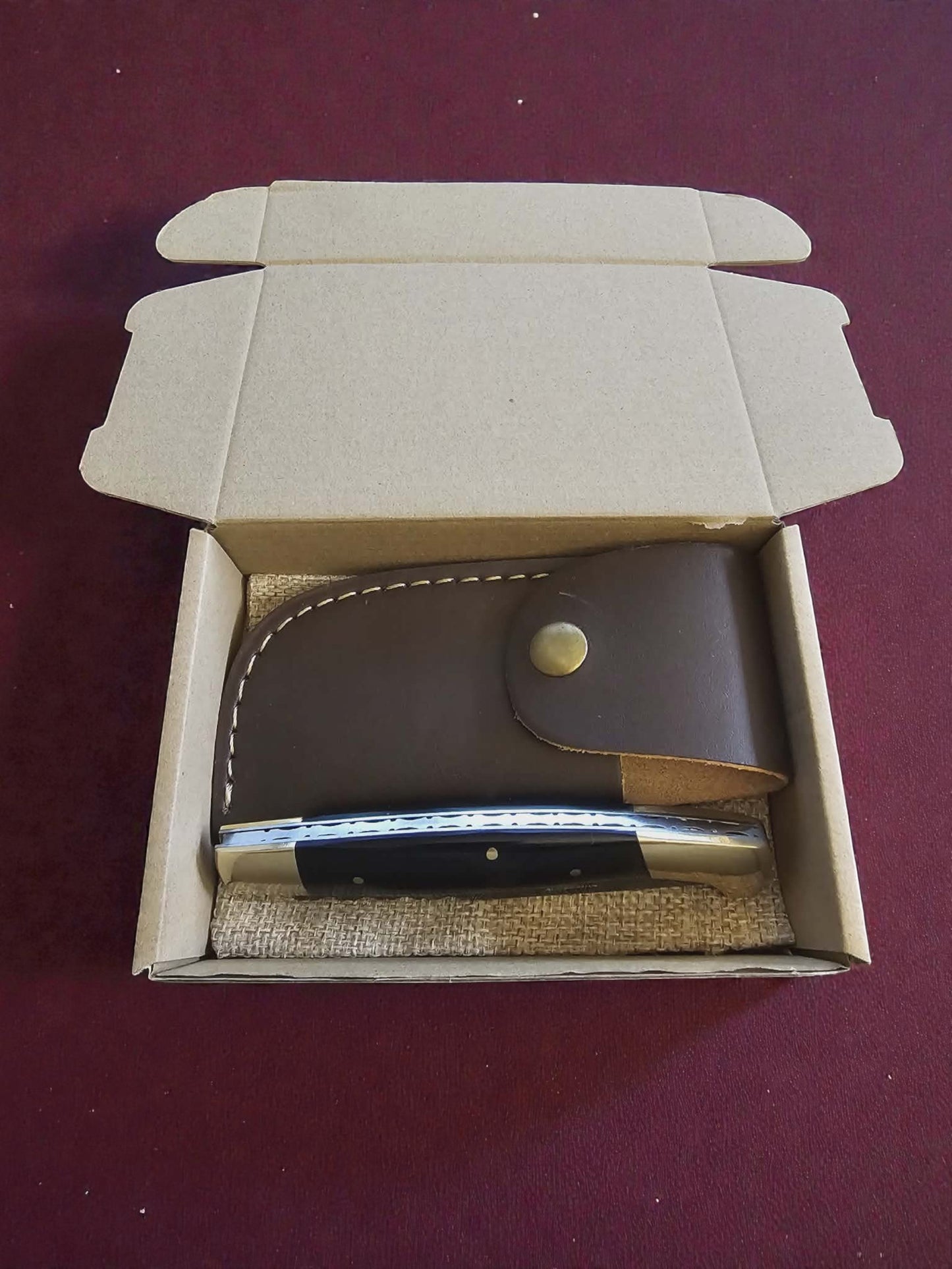 F028 - Χειροποίητο Resolza Pattadese από Δαμασκηνό Ατσάλι & Κέρατο βούβαλου