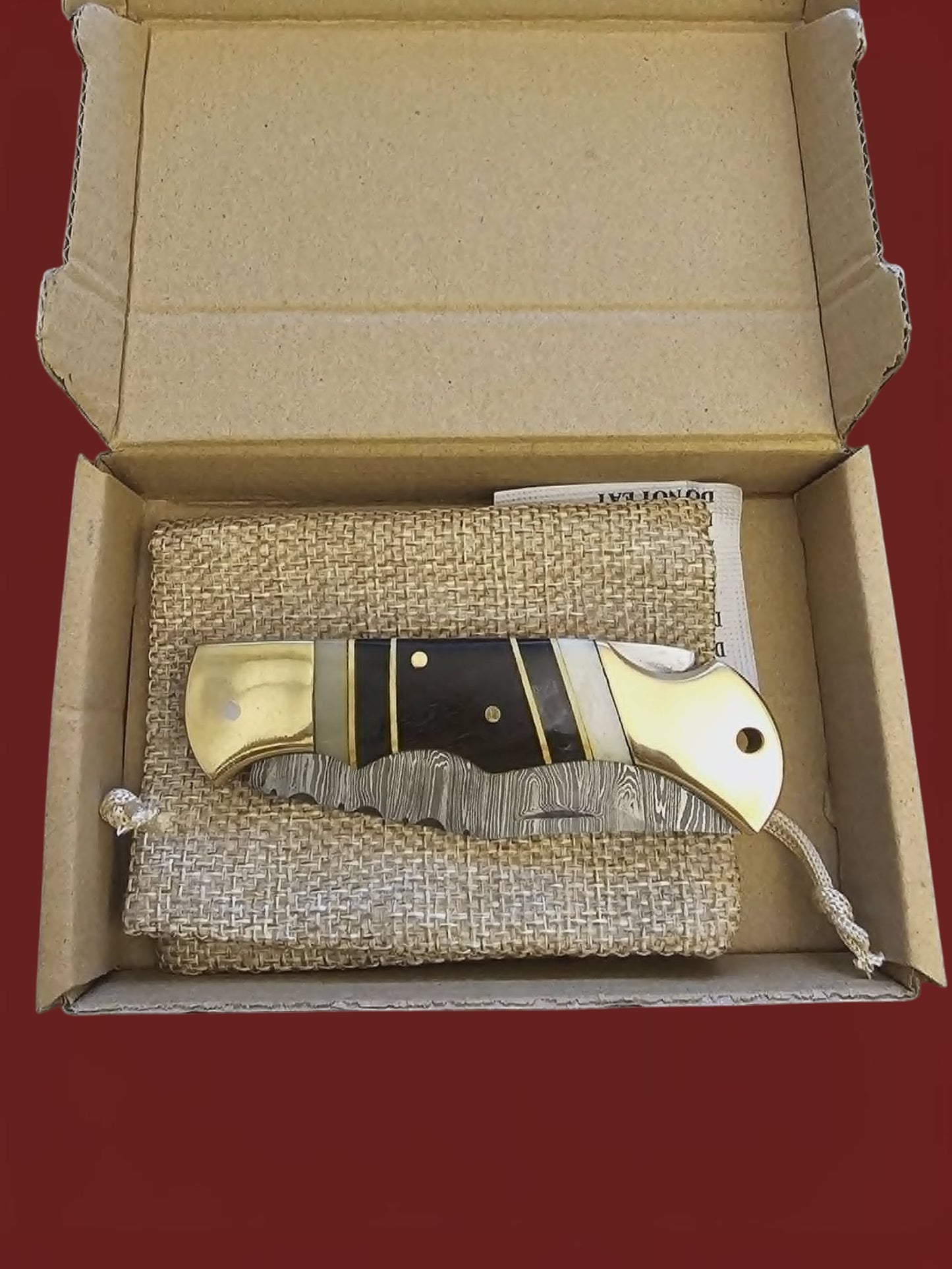 F118 Tsiakkoui - Damascus Steel - Bone - Horn & Wood