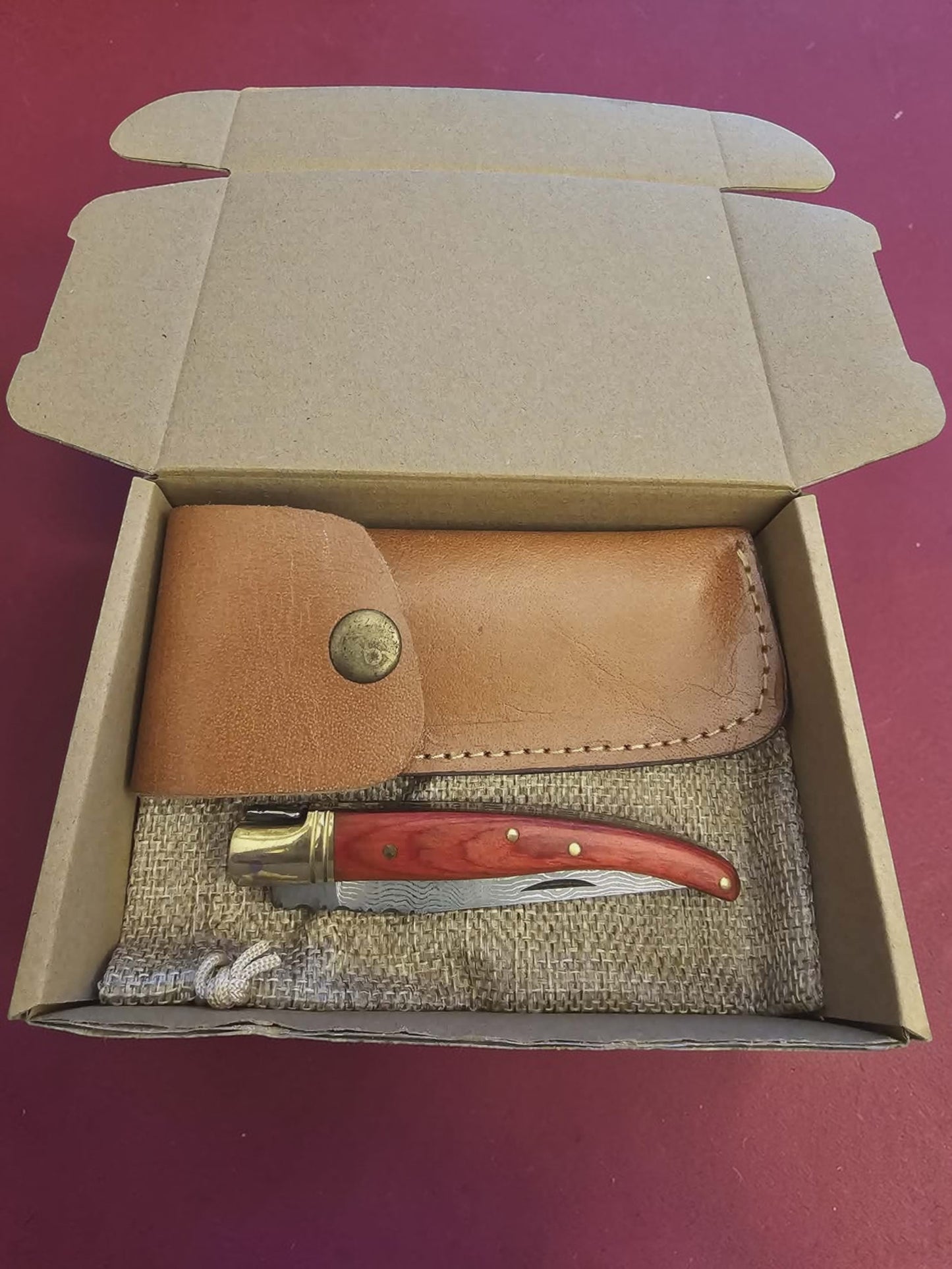 F080 Laguiole Petit - Stainless Damascus & Wood