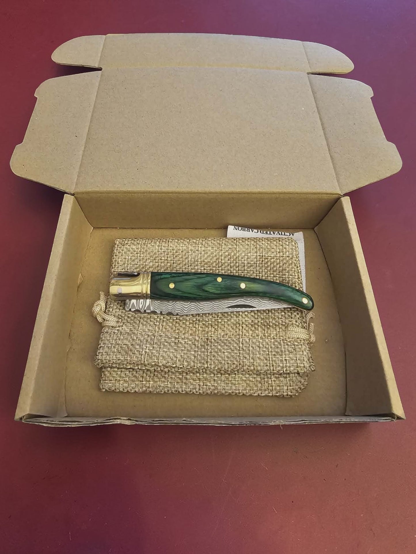 F078 - Laguiole Petit - Stainless Damascus & Wood