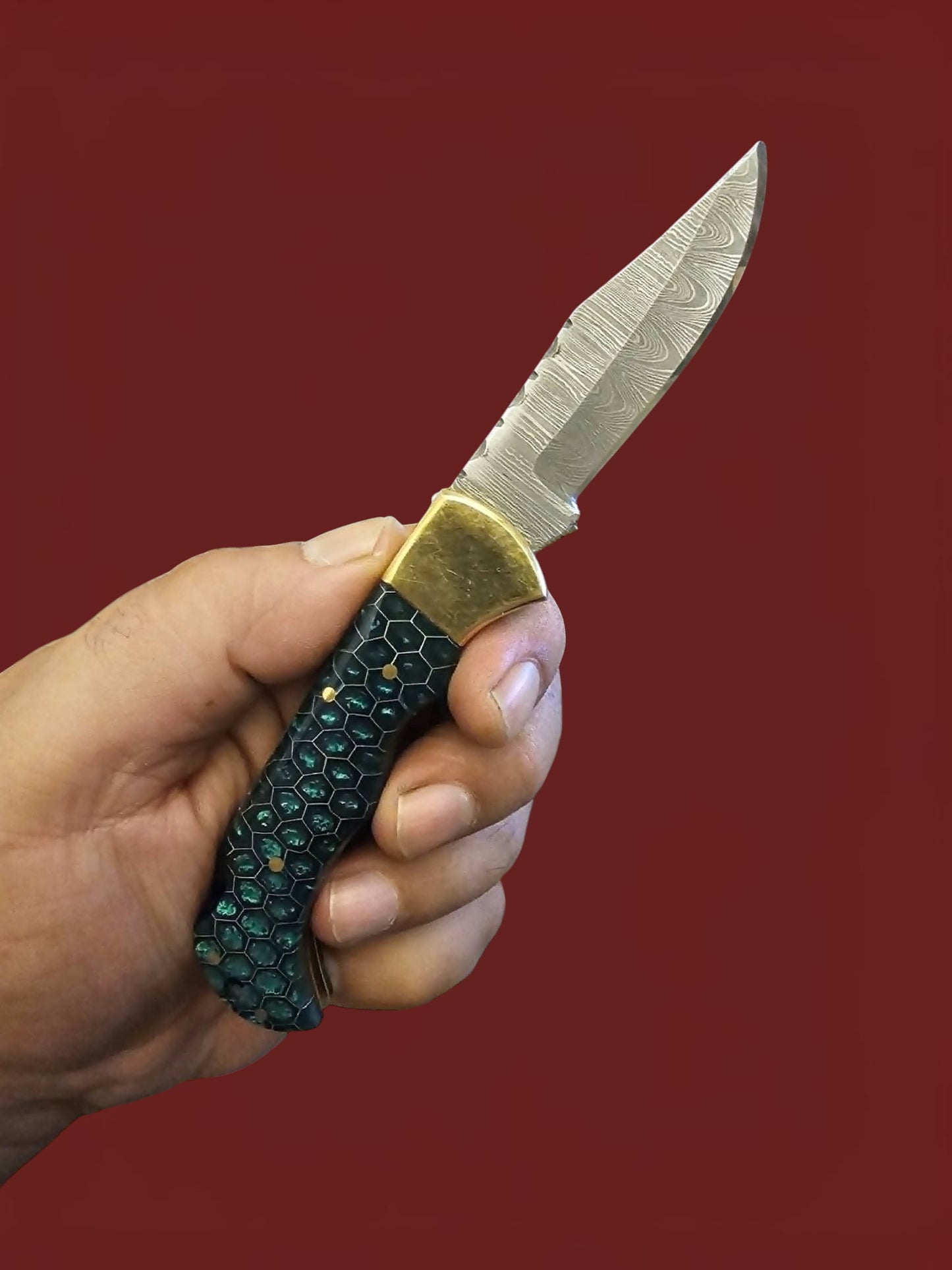 F106 Tsiakkoui - Damascus Steel & Resin