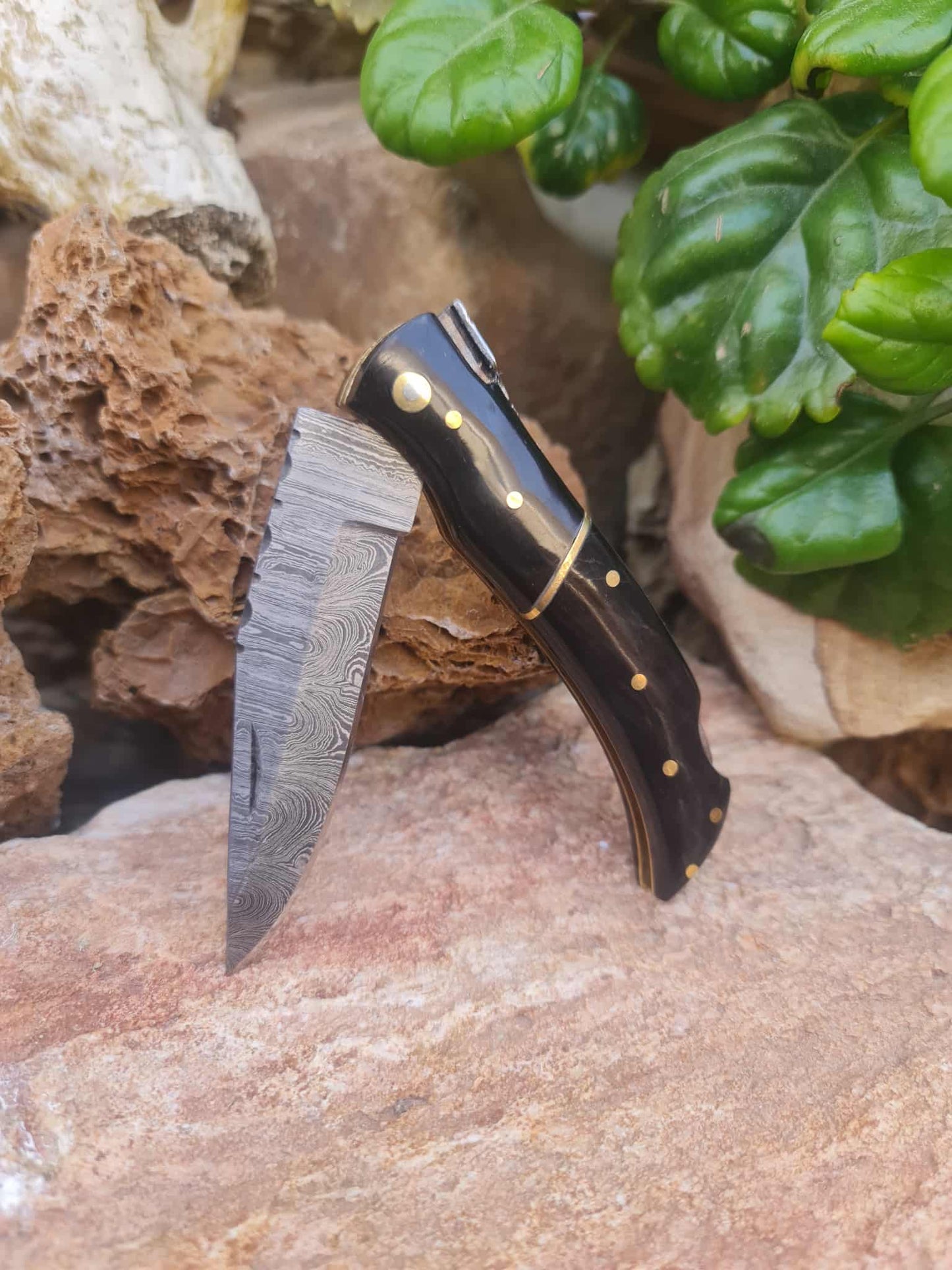 Handmade 19cm Laguiole Élite with Damascus Steel & Buffalo horn
