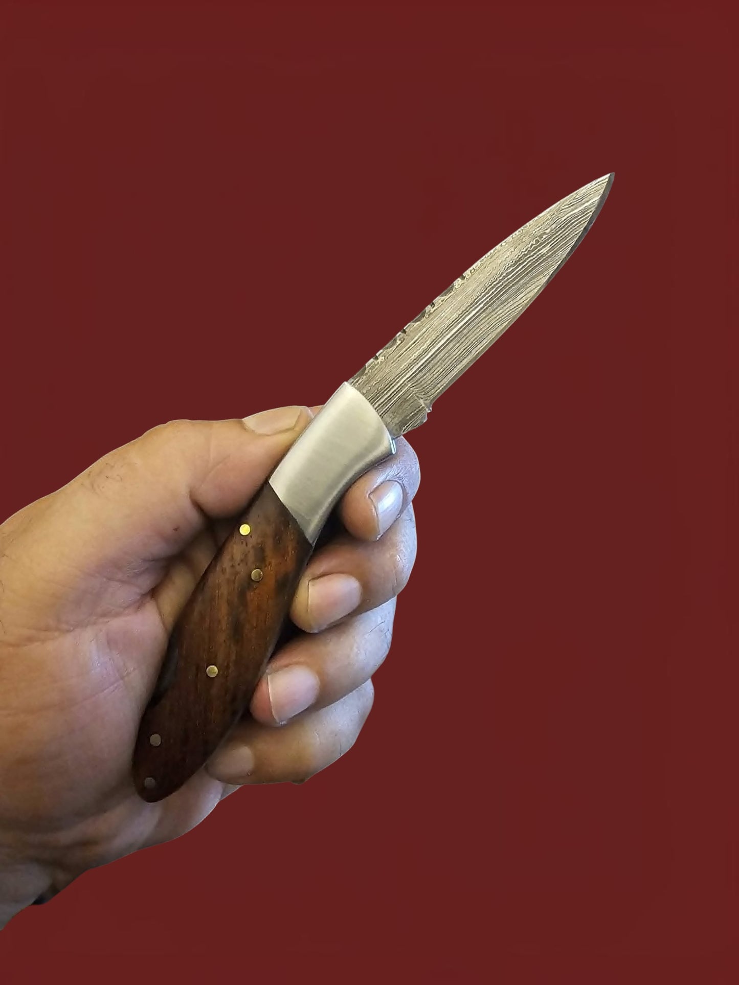 F123 Tsiakkoui - Damascus Steel & Wood