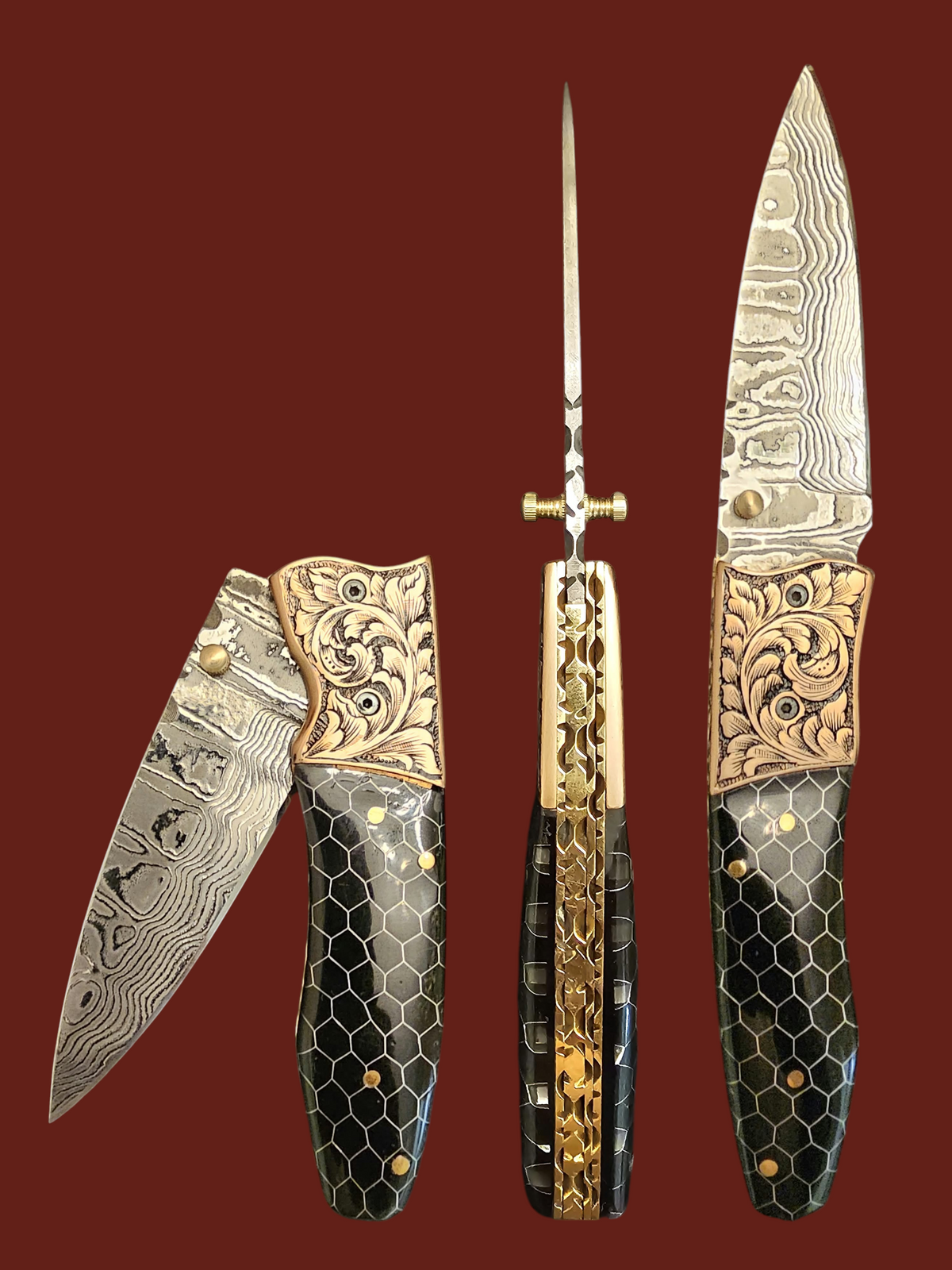 F153 - GP-CY2 | 2026 Stainless Damascus Steel & Resin