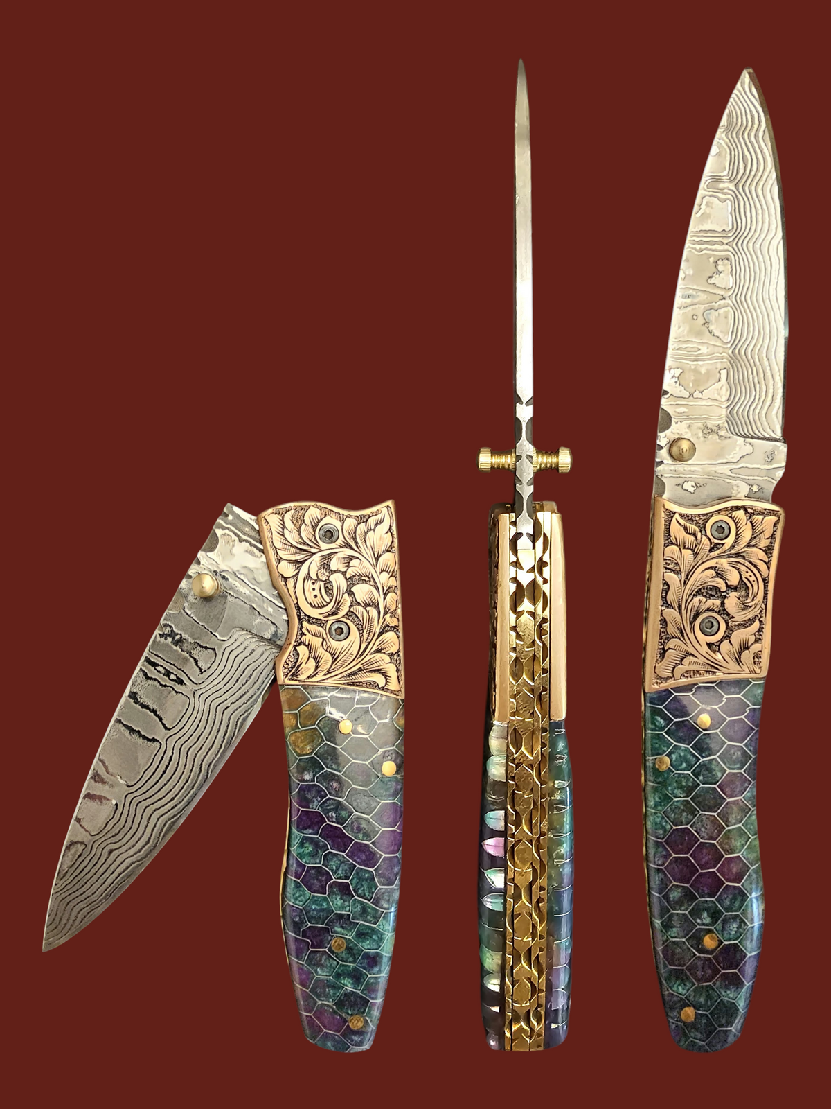 F151 - GP-CY2 | 2026 Stainless Damascus Steel & Resin