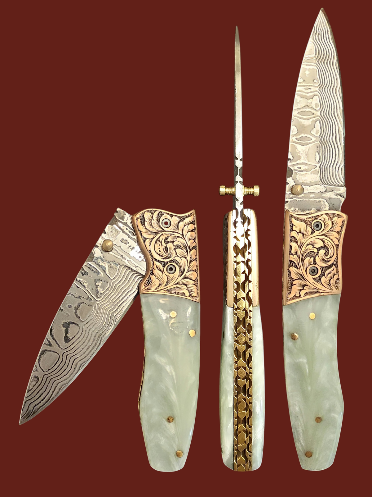 F146 - GP-CY2 | 2026 Stainless Damascus Steel & Resin