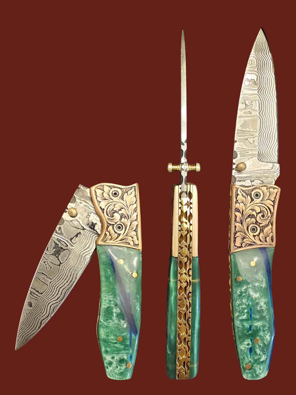 F145 - GP-CY2 | 2026 Stainless Damascus Steel & Resin