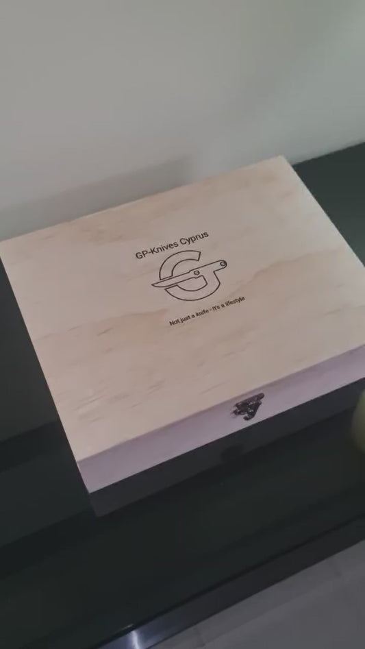 Wooden Gift Box with EVA Foam for Fixed Blade Knives with Sheath